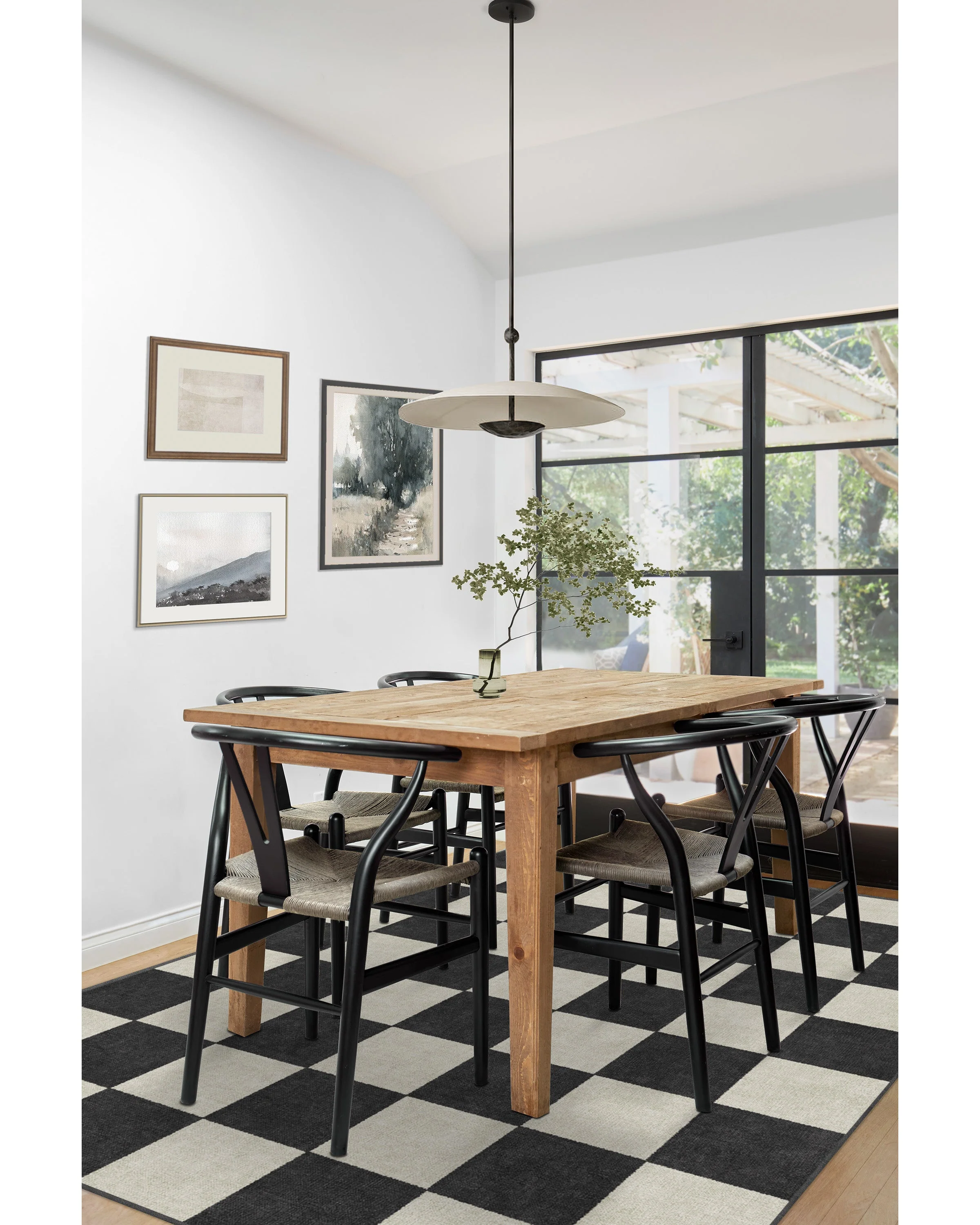 Jaque Checkered Black Rug - Image 16