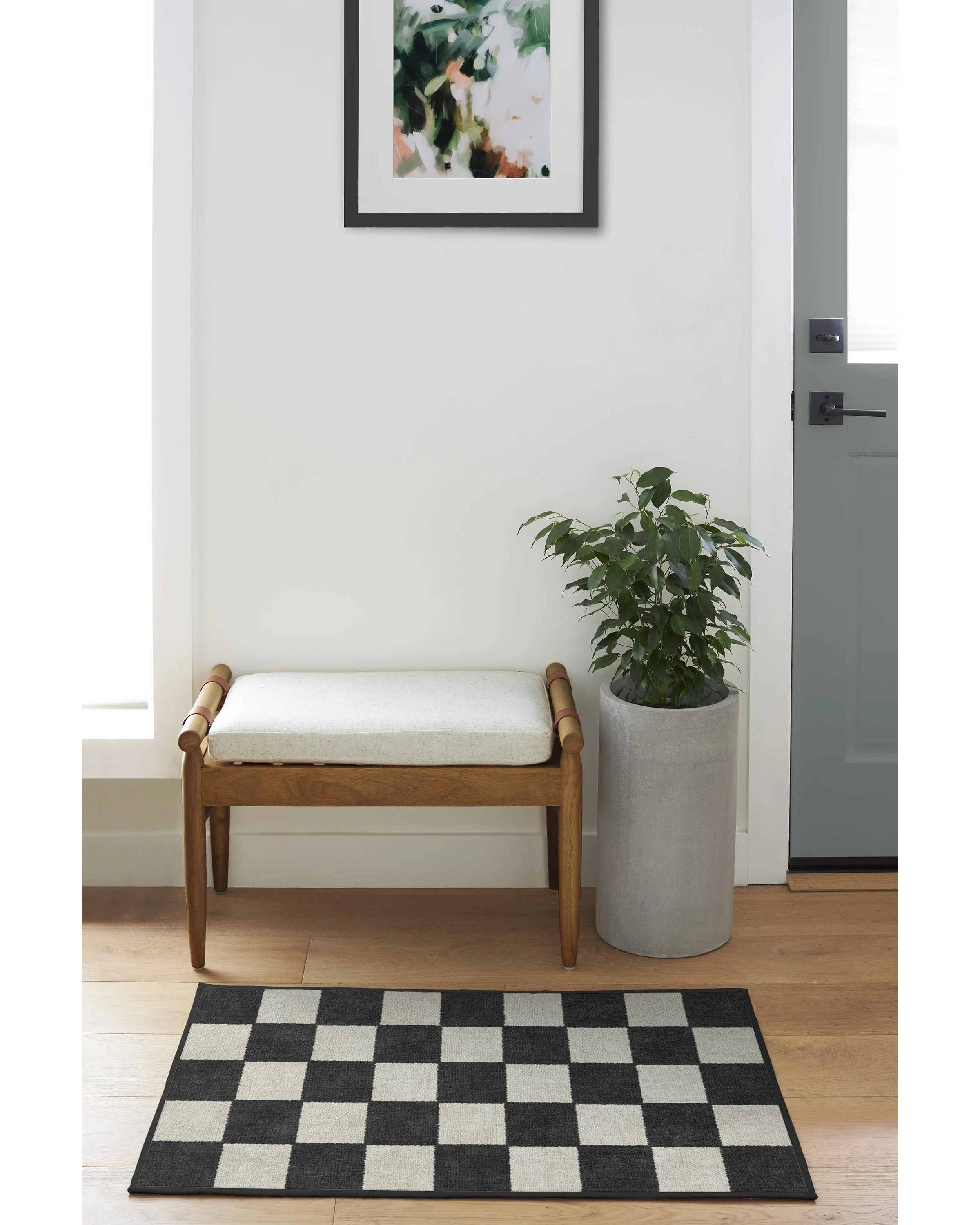 Jaque Checkered Black Rug - Image 18
