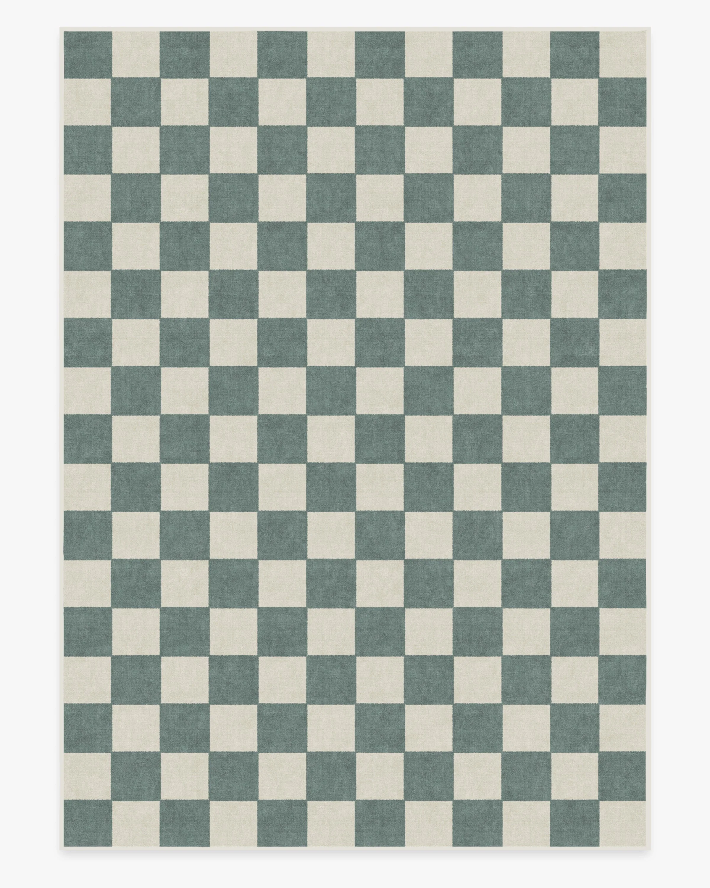 Jaque Checkered Slate Green Rug - Image 14