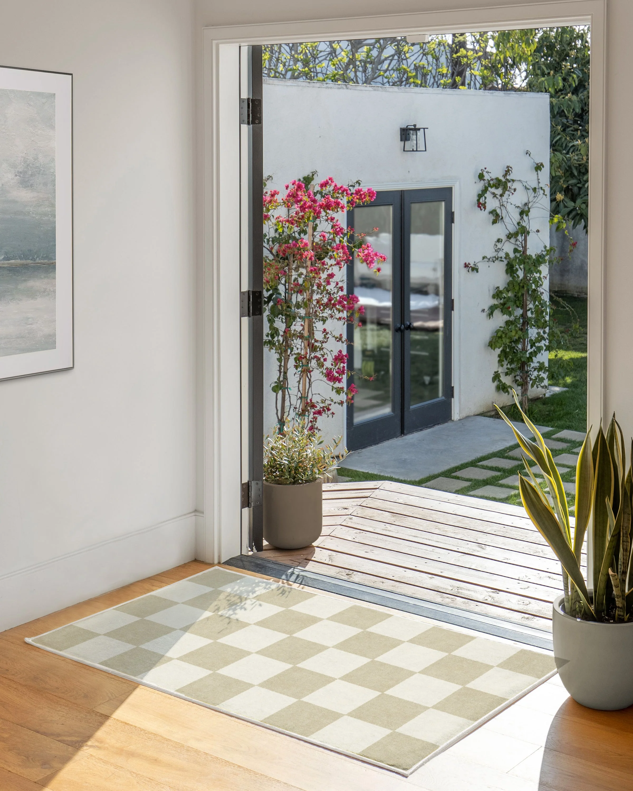 Jaque Checkered Stone Flatwoven Rug - Image 6