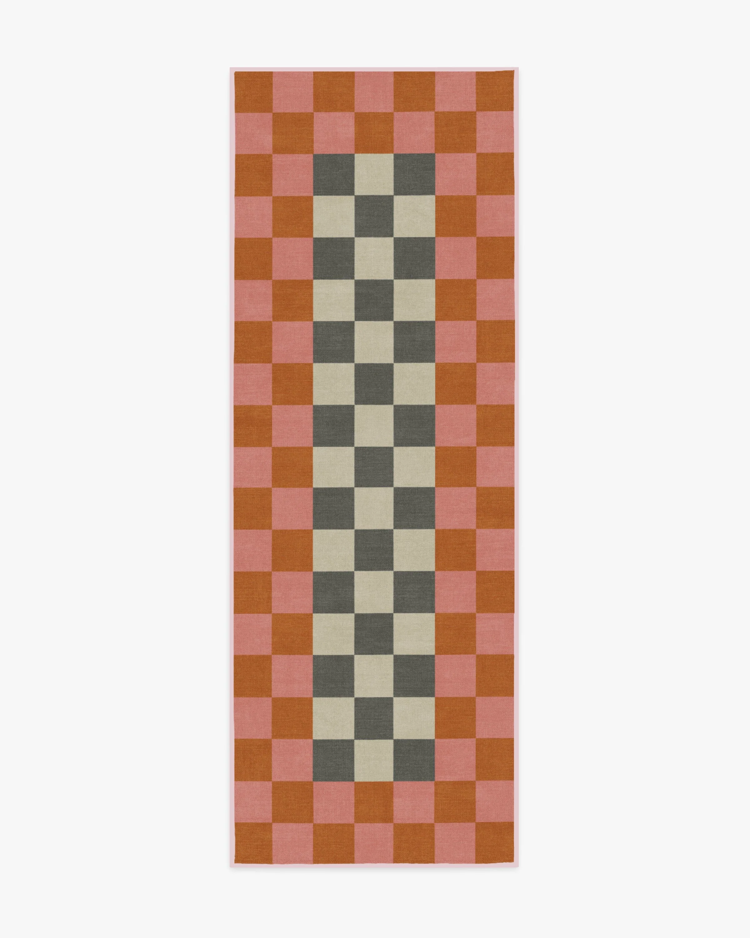 Checker Border Pink & Orange Flatwoven Rug by Jonathan Adler - Image 10
