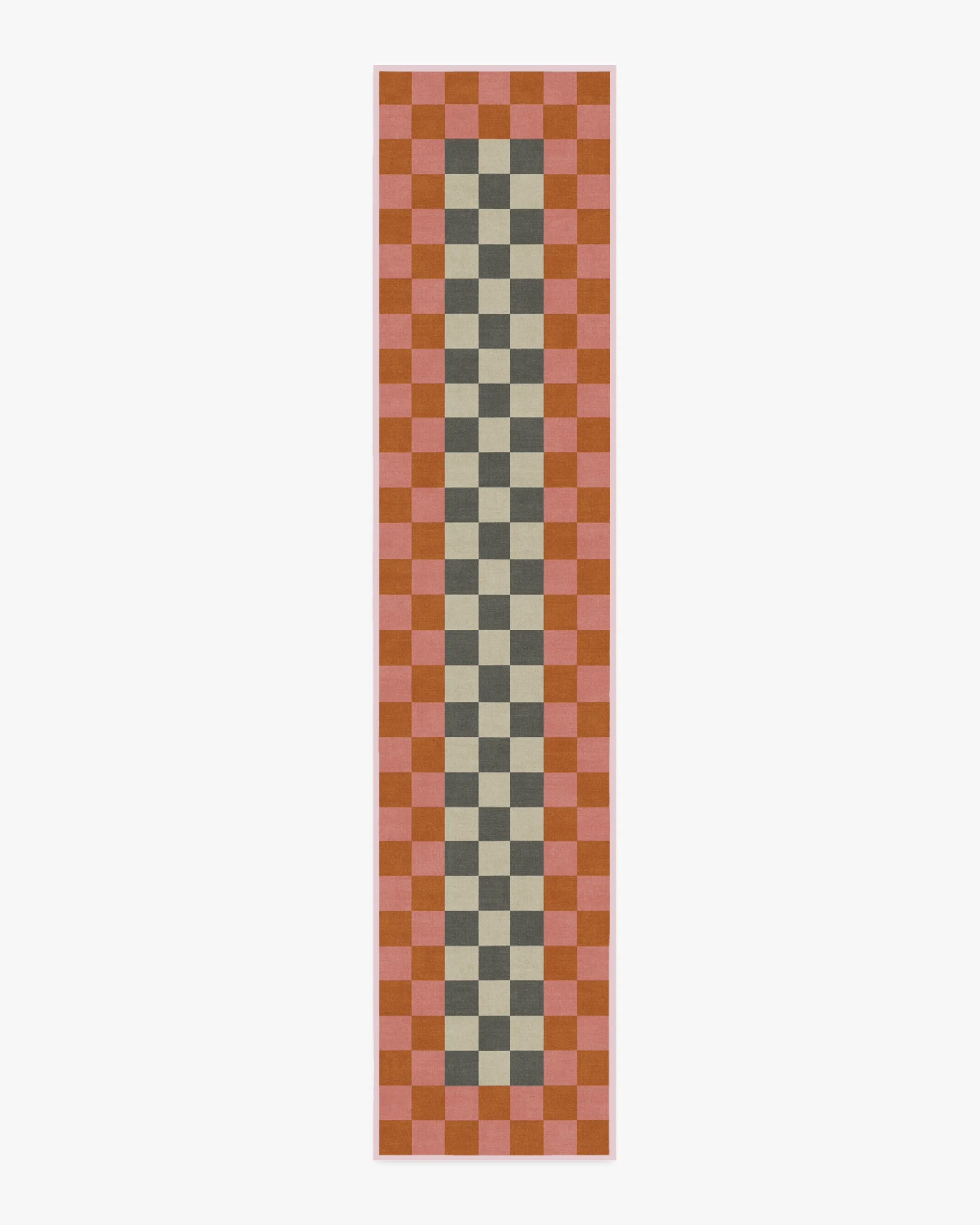 Checker Border Pink & Orange Flatwoven Rug by Jonathan Adler - Image 12