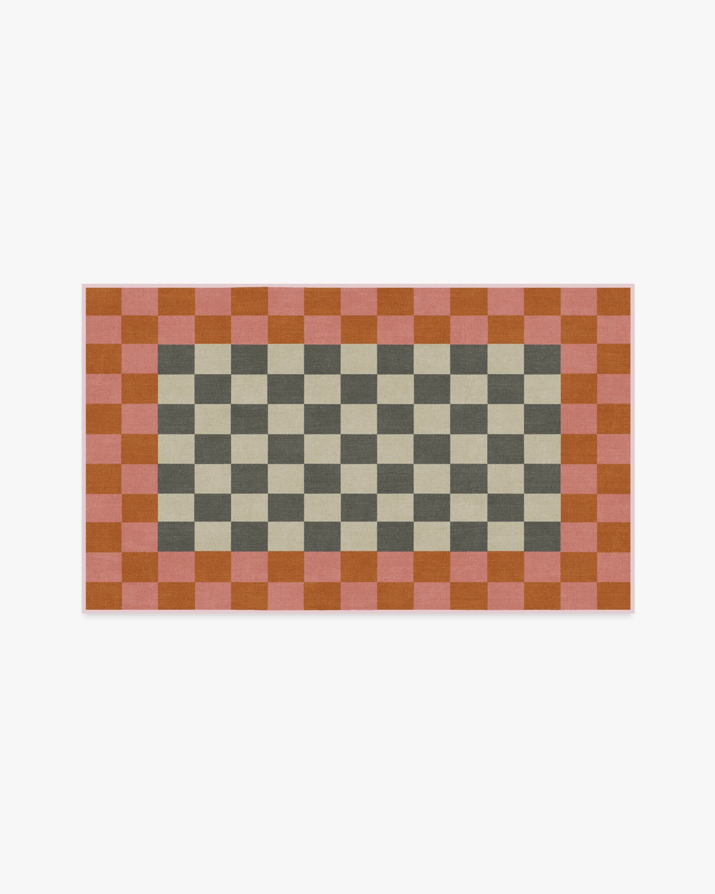 Checker Border Pink & Orange Flatwoven Rug by Jonathan Adler - Image 13