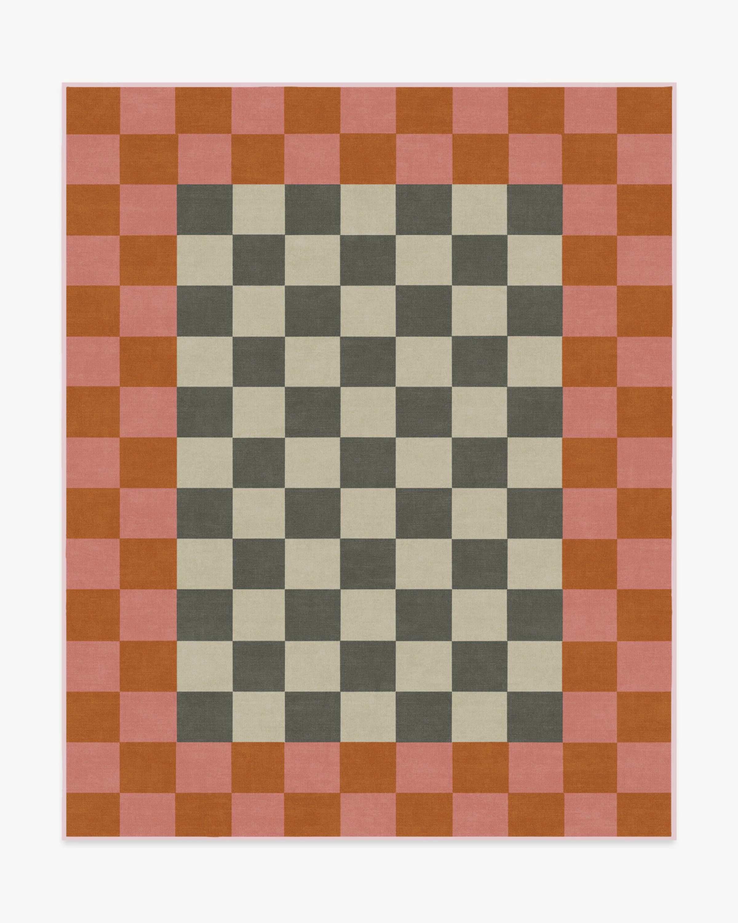 Checker Border Pink & Orange Flatwoven Rug by Jonathan Adler - Image 16