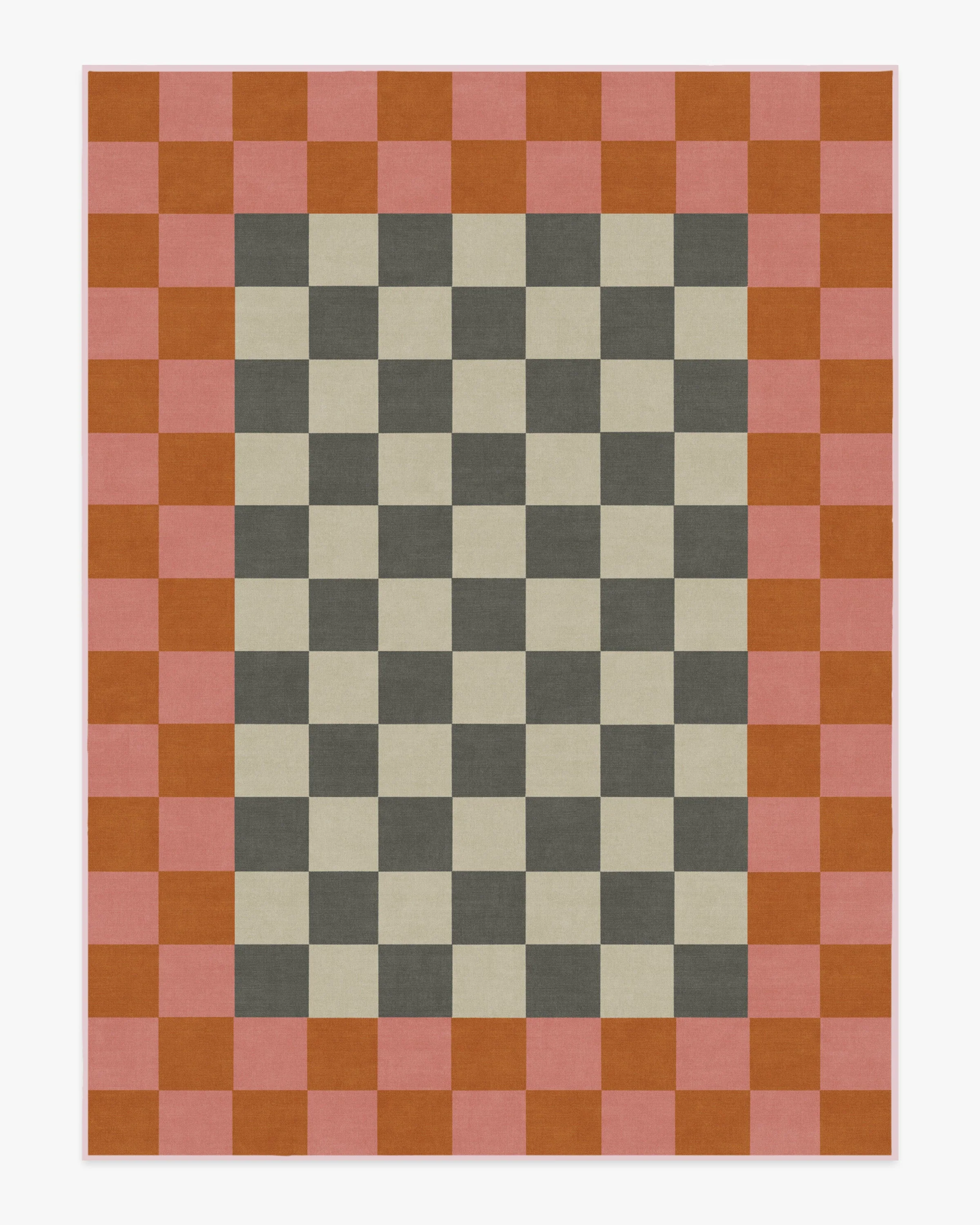 Checker Border Pink & Orange Flatwoven Rug by Jonathan Adler - Image 17