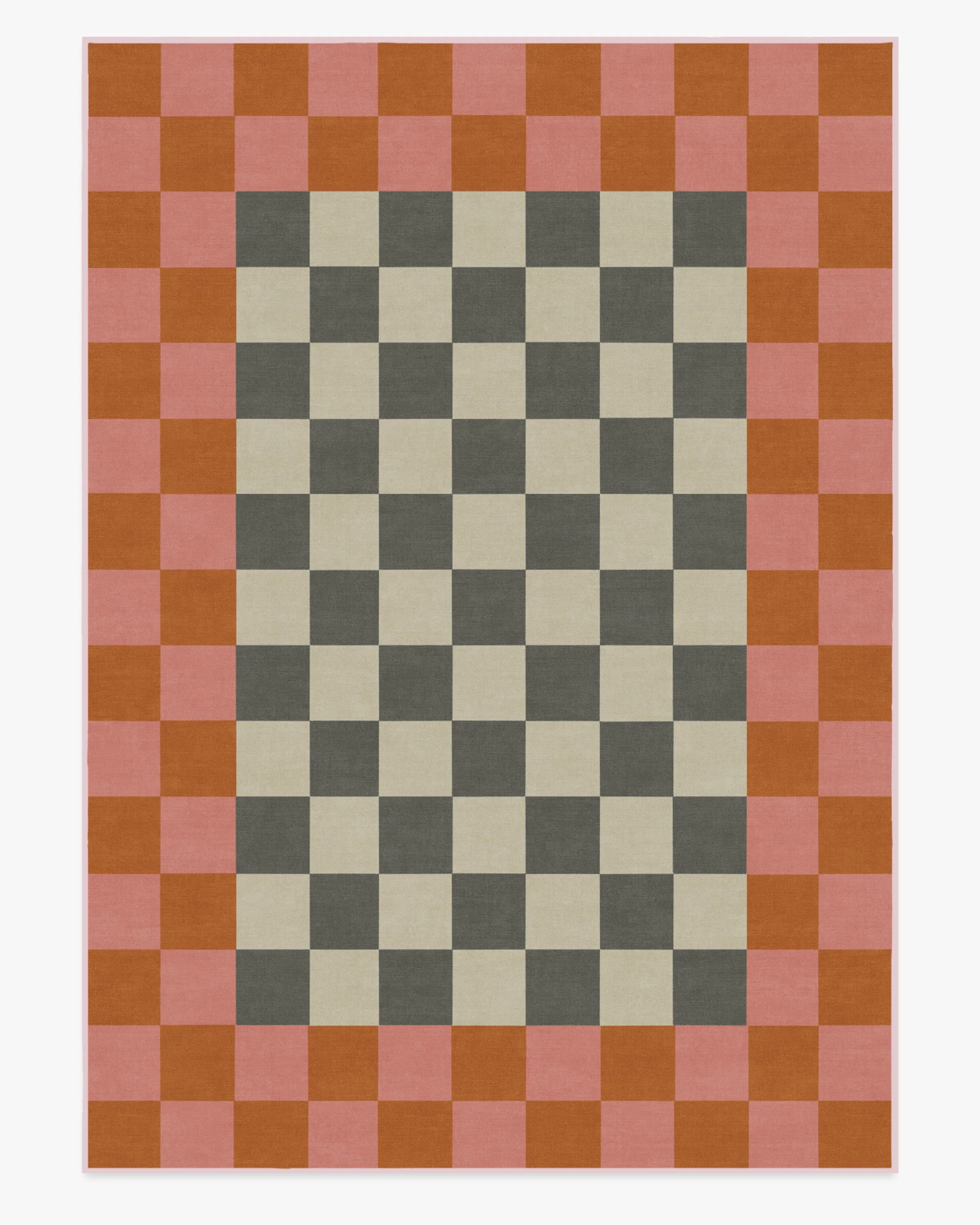 Checker Border Pink & Orange Flatwoven Rug by Jonathan Adler - Image 18