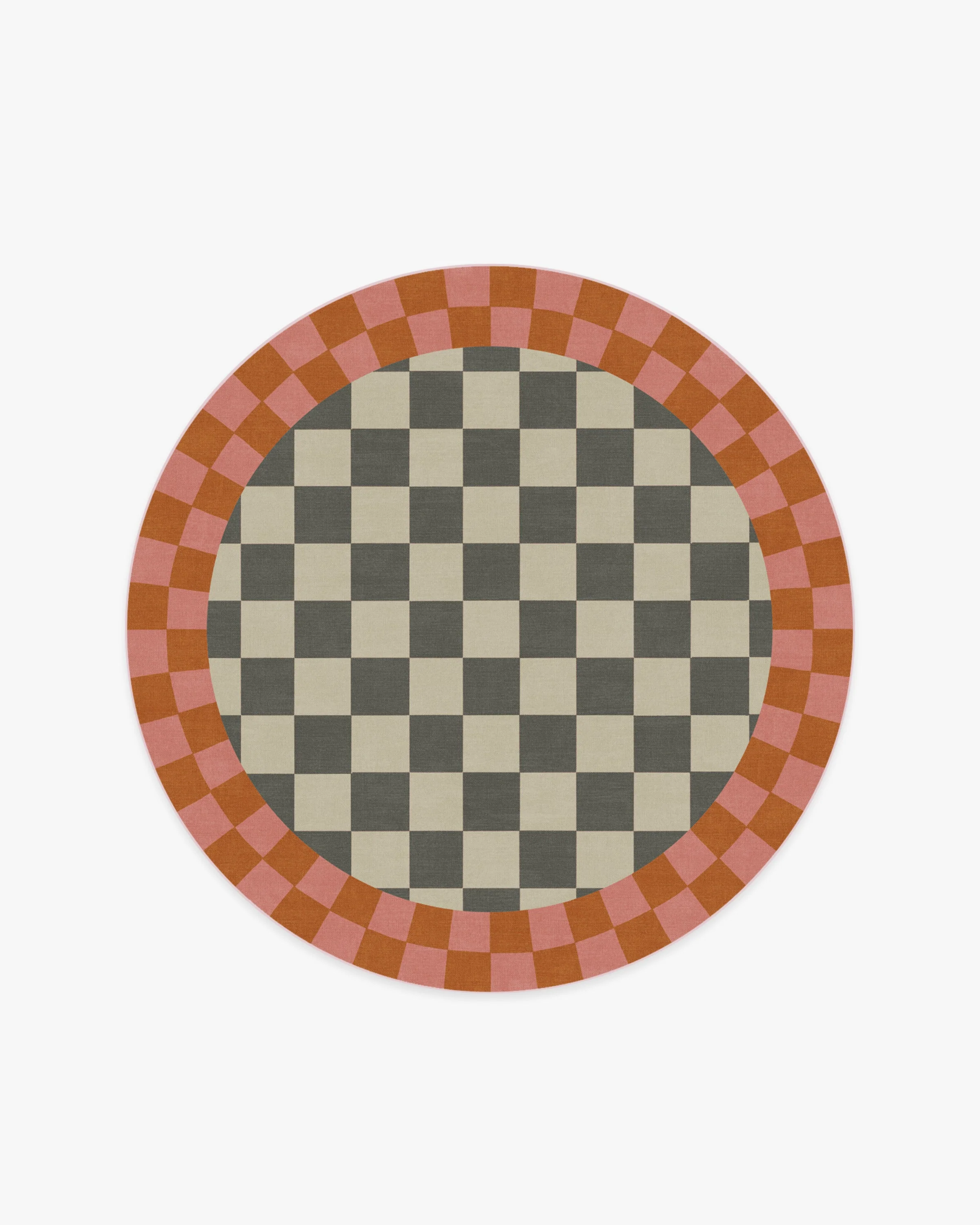 Checker Border Pink & Orange Flatwoven Rug by Jonathan Adler - Image 19