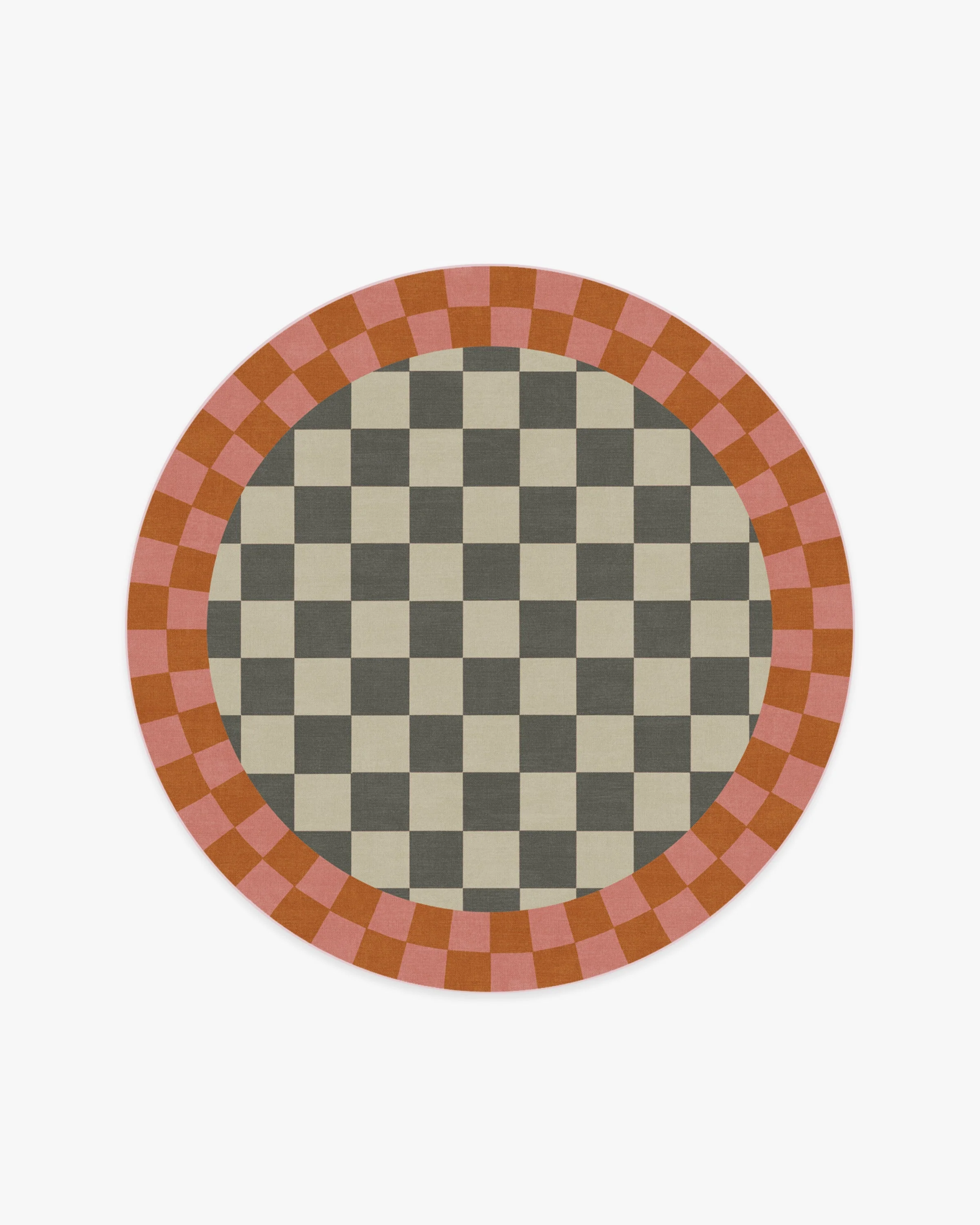 Checker Border Pink & Orange Rug by Jonathan Adler - Image 11