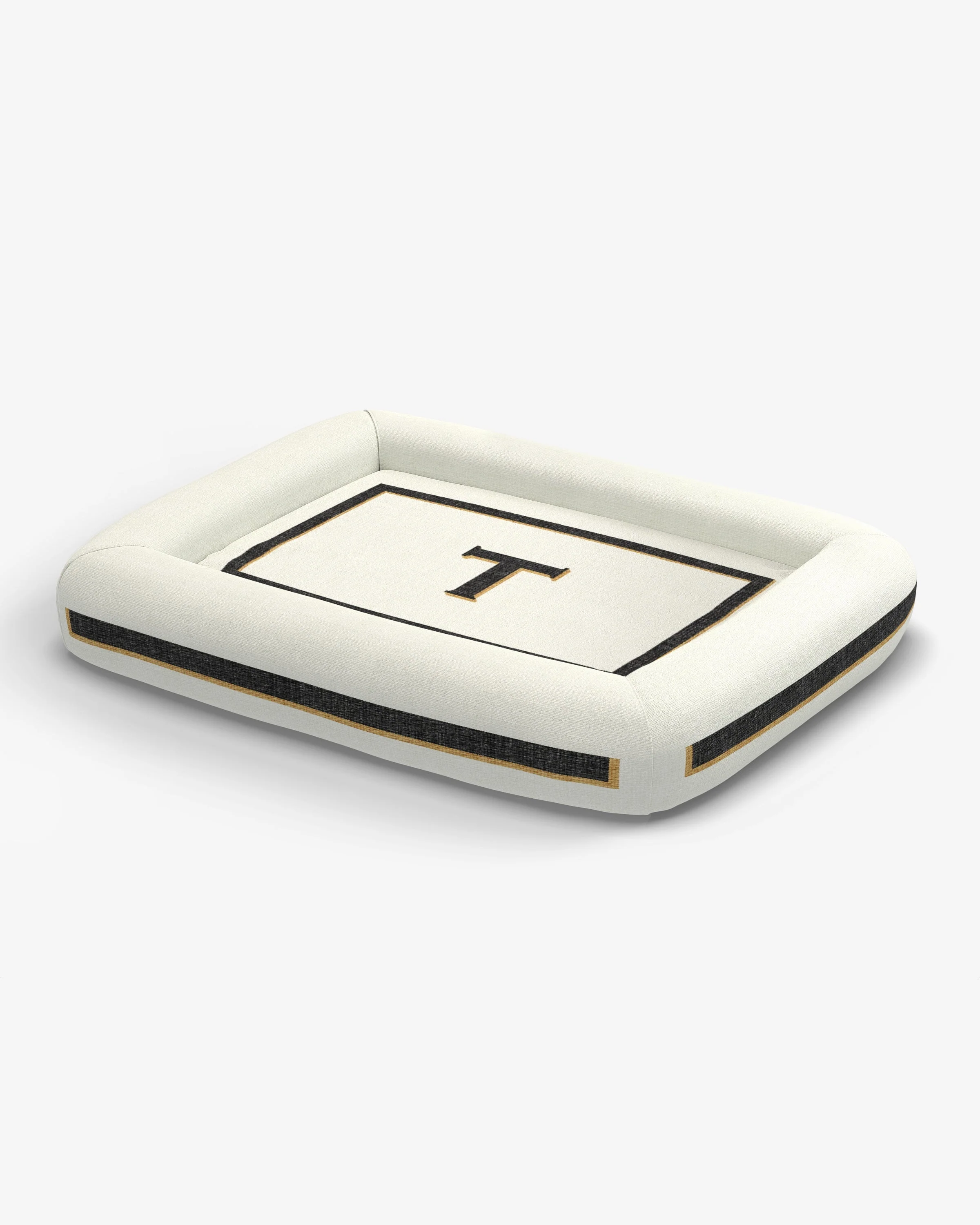 Classic Monogram Ivory Woven Pet Bed, Large by Jonathan Adler - Image 23