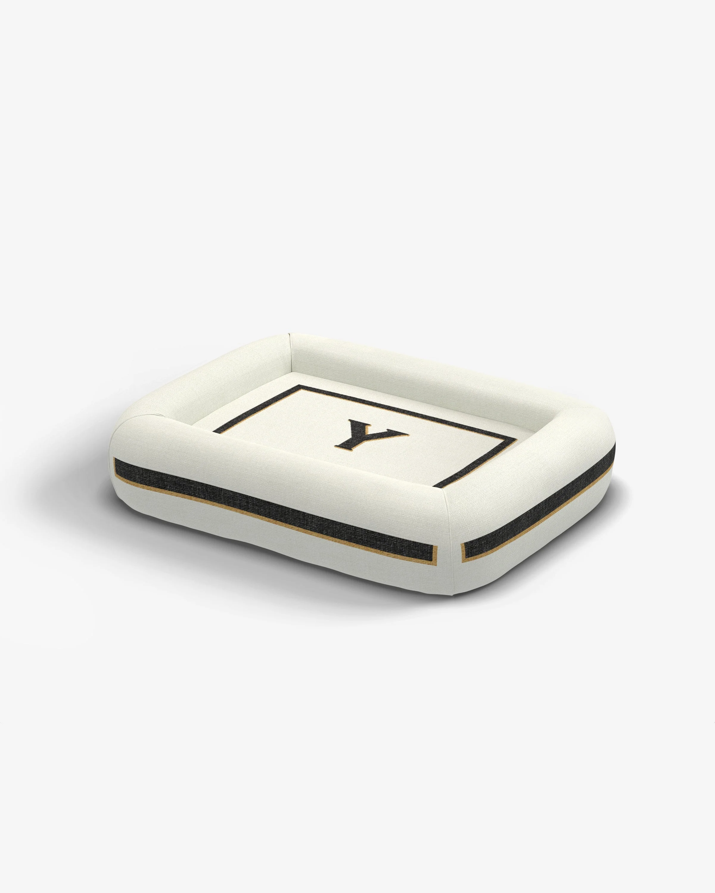 Classic Monogram Ivory Woven Pet Bed, Medium by Jonathan Adler - Image 29