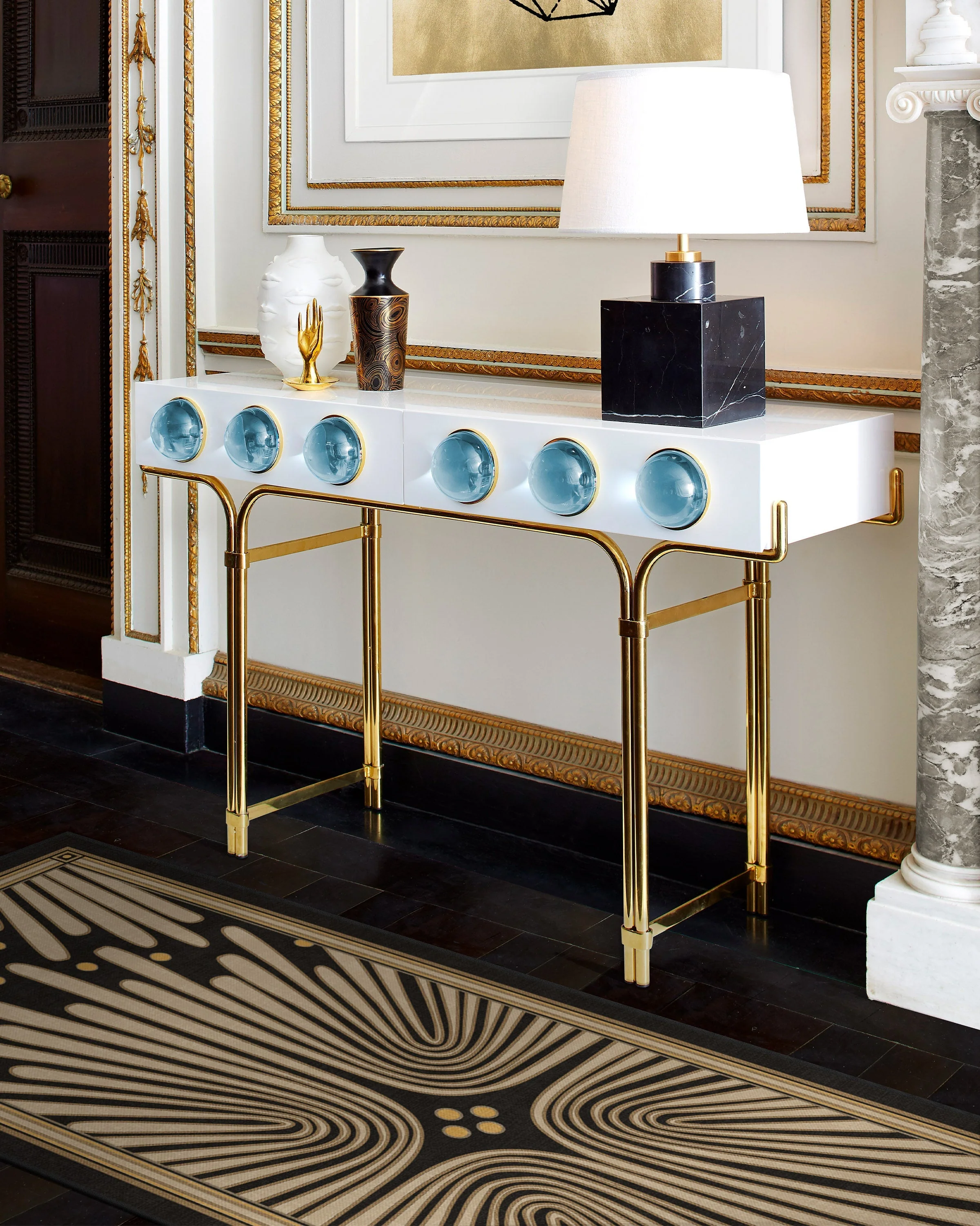 Gatsby Black & Gold Rug by Jonathan Adler - Image 17