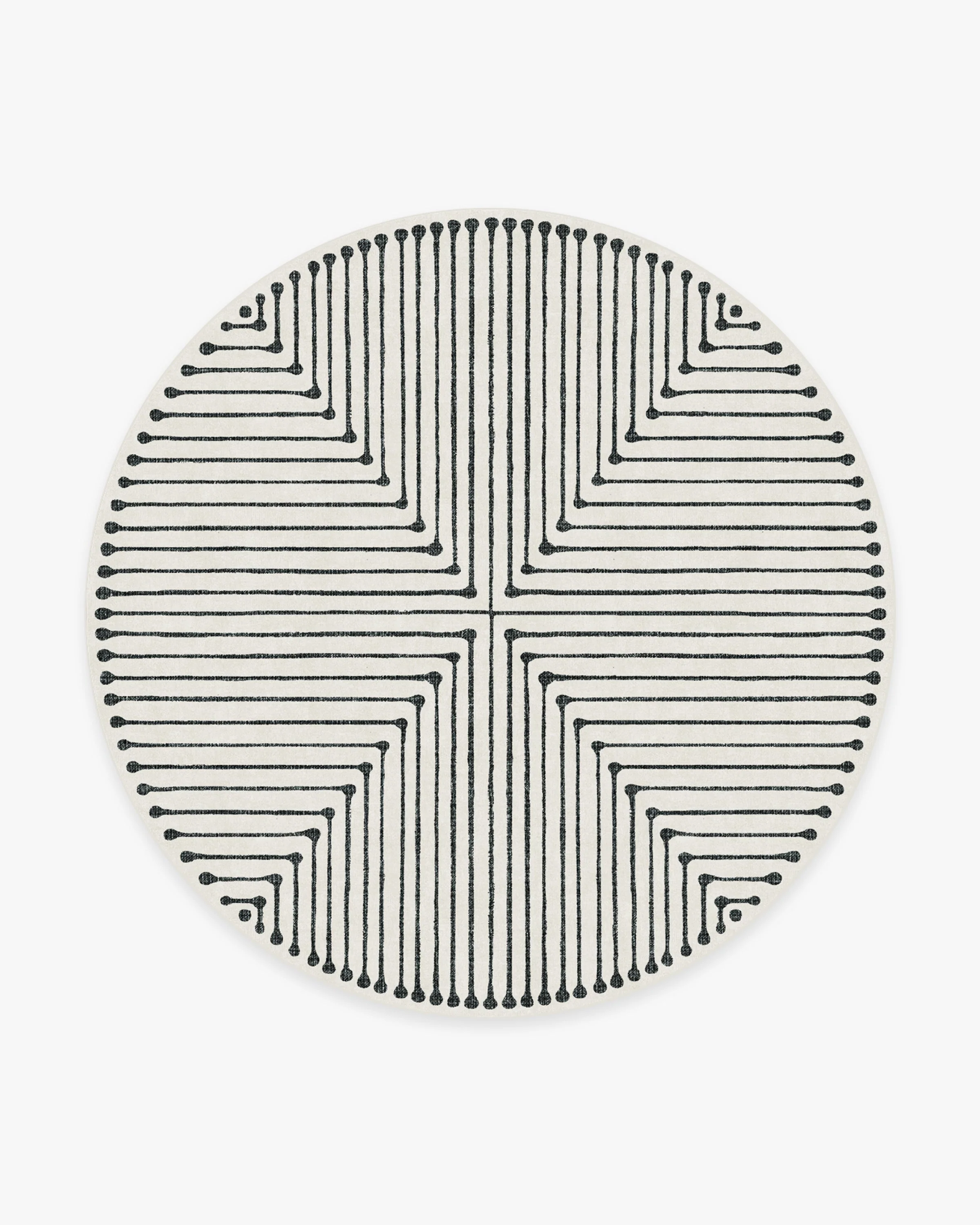 Inkdrop Black & Ivory Flatwoven Rug by Jonathan Adler - Image 20