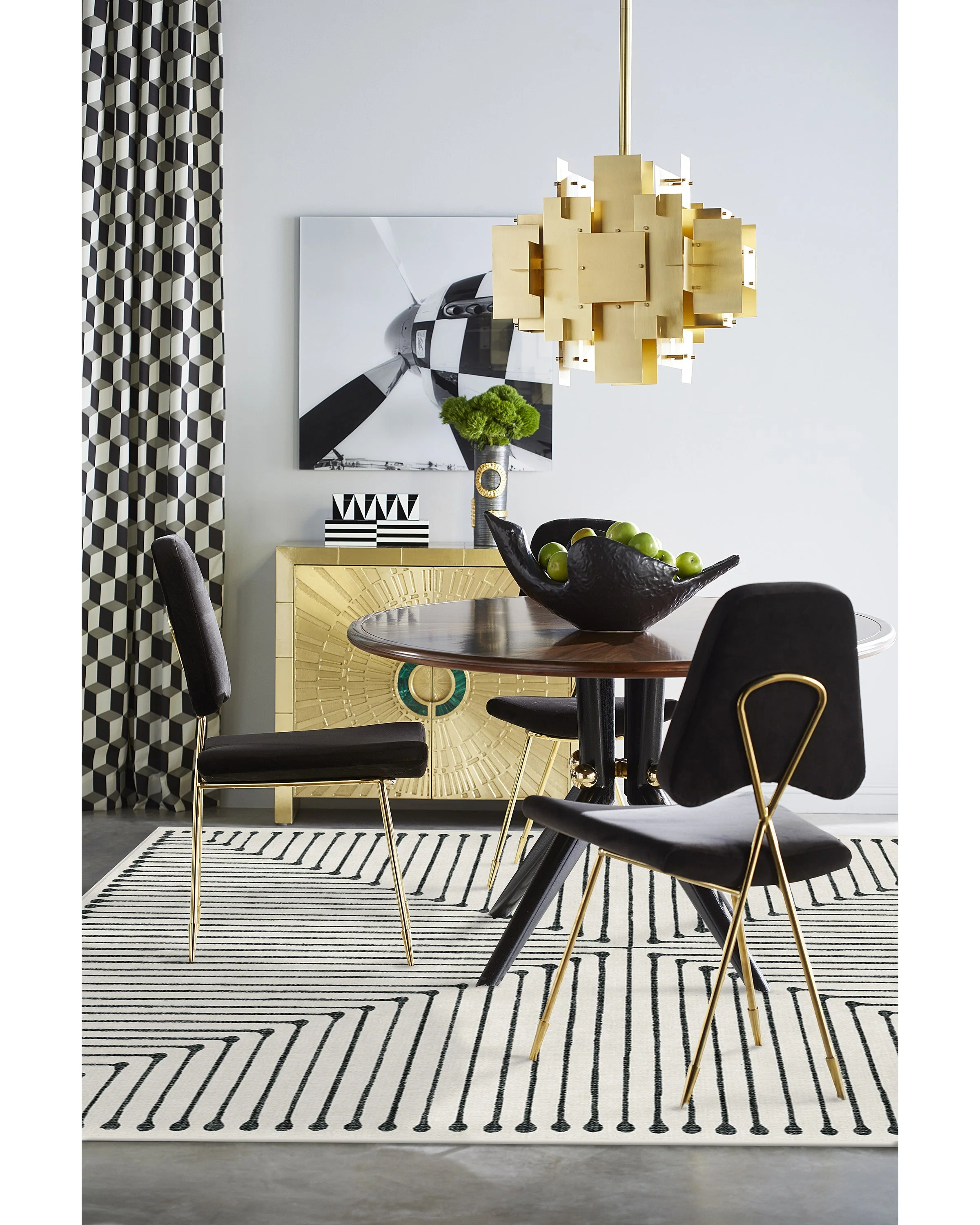 Inkdrop Black & Ivory Rug by Jonathan Adler - Image 16