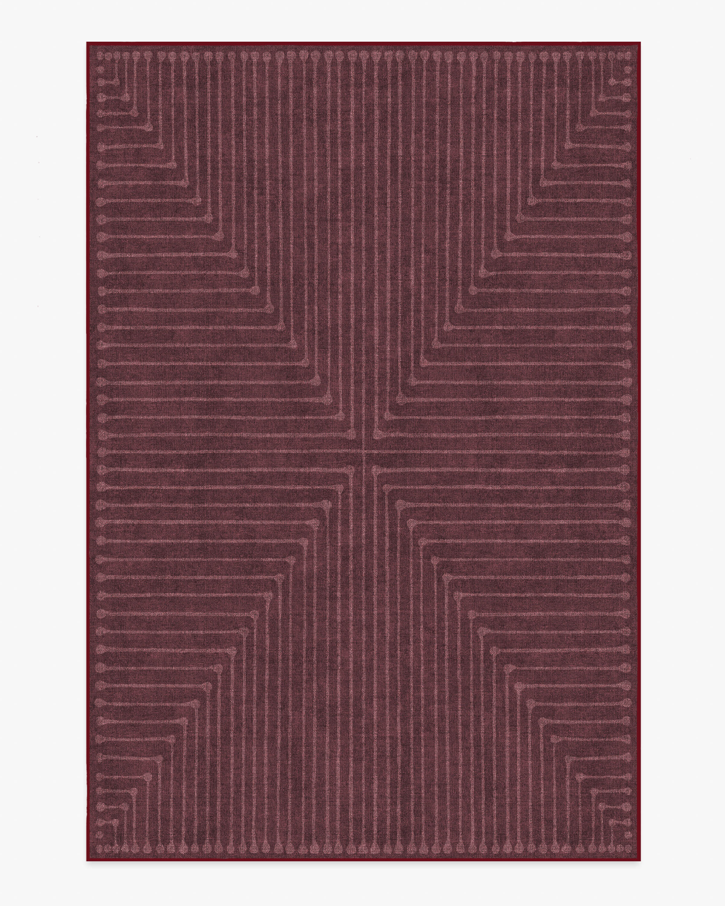 Inkdrop Burgundy Flatwoven Rug by Jonathan Adler - Image 3