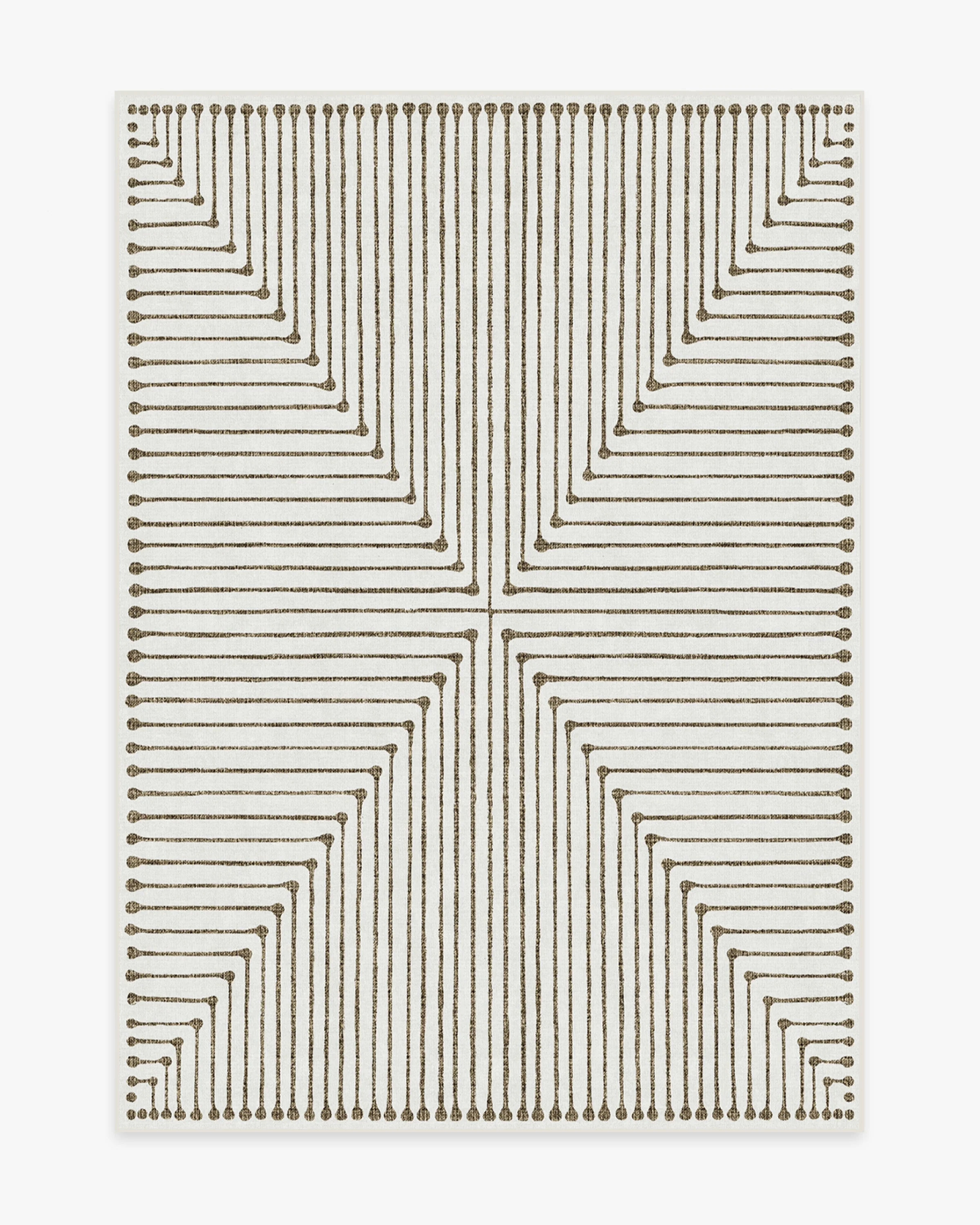 Inkdrop Camel & Ivory Flatwoven Rug by Jonathan Adler