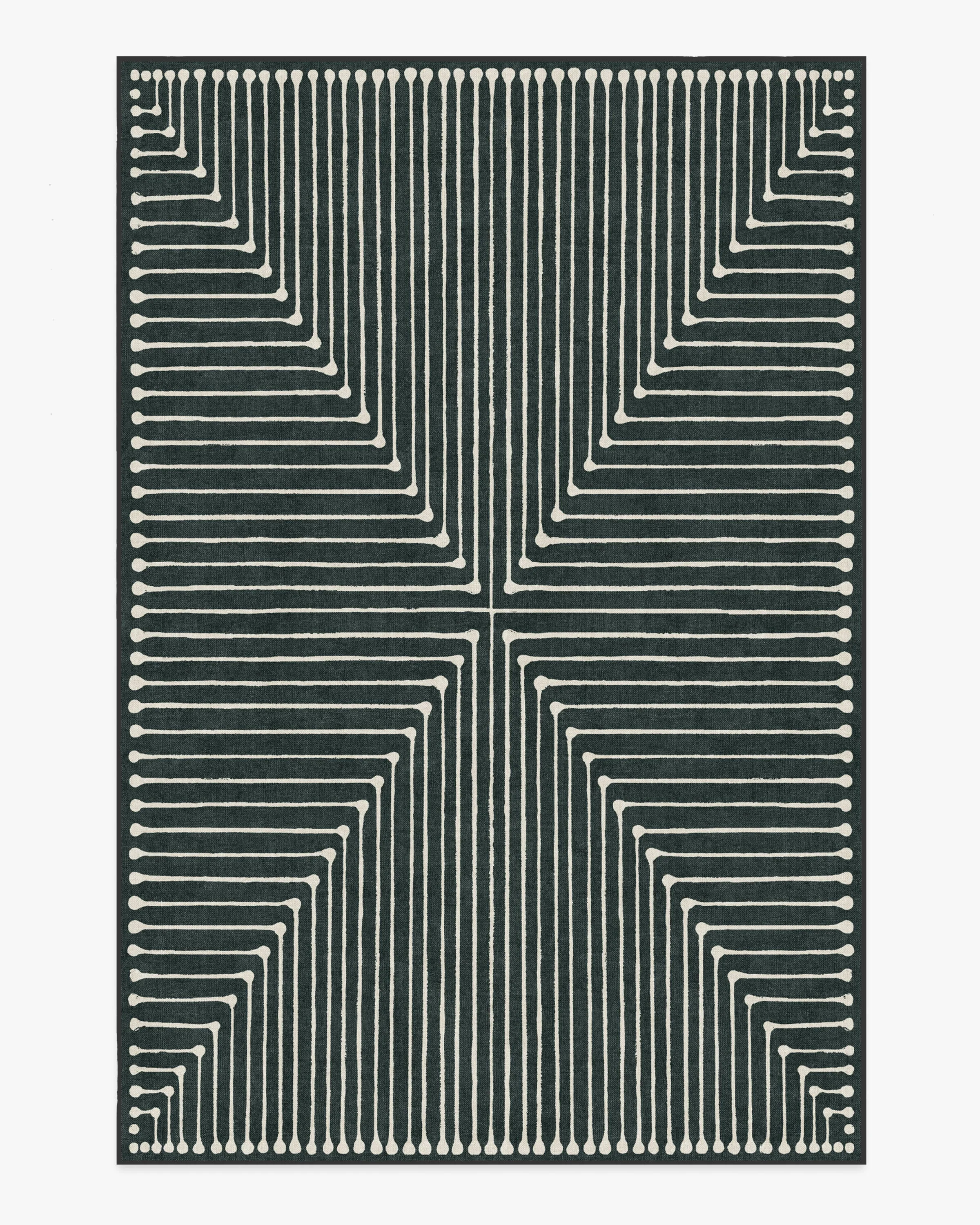 Inkdrop Charcoal Flatwoven Rug by Jonathan Adler - Image 3