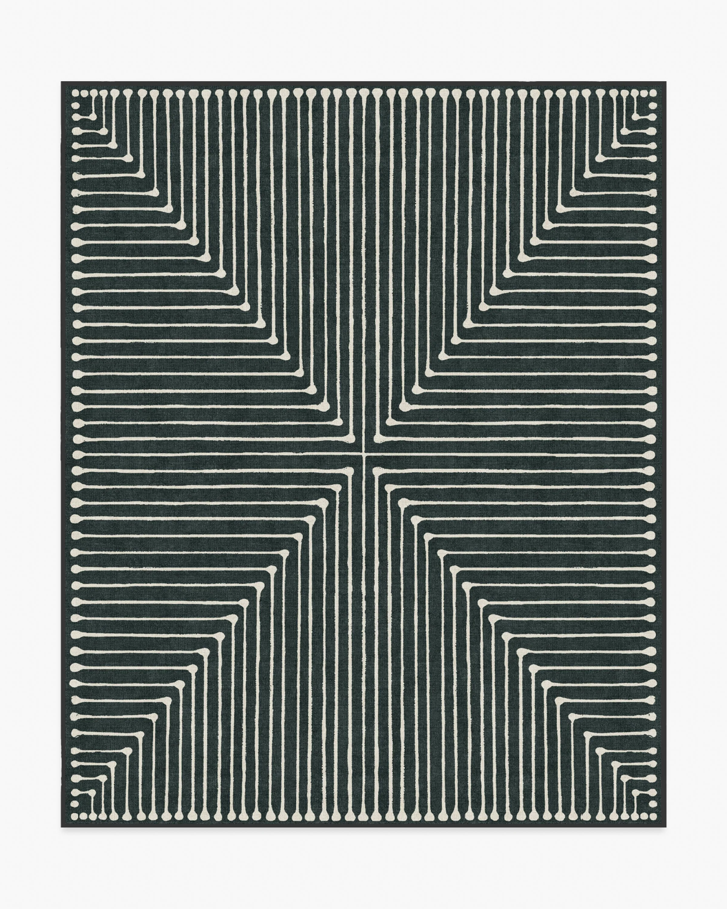 Inkdrop Charcoal Flatwoven Rug by Jonathan Adler - Image 4