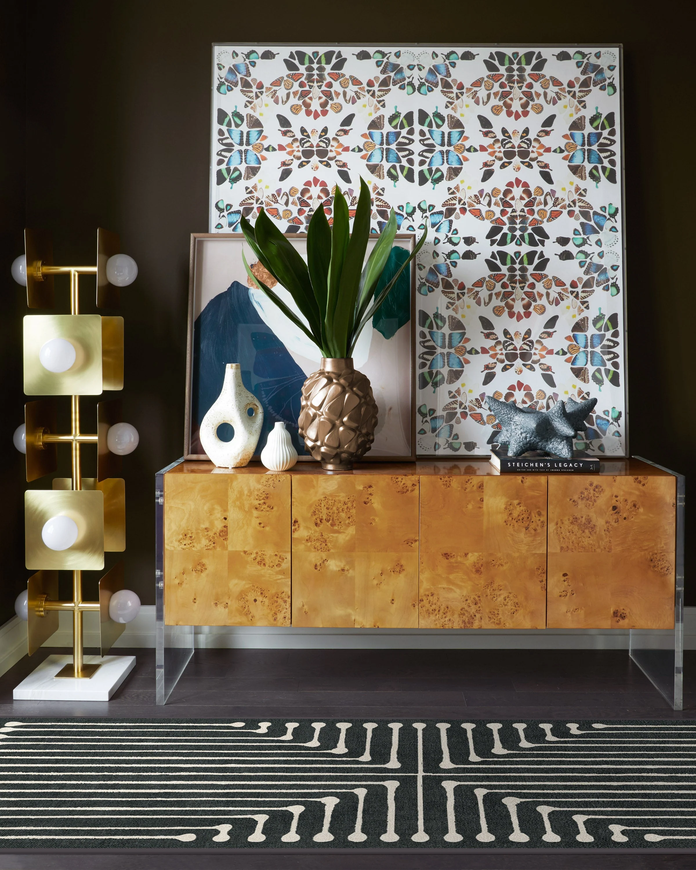 Inkdrop Charcoal Flatwoven Rug by Jonathan Adler - Image 7