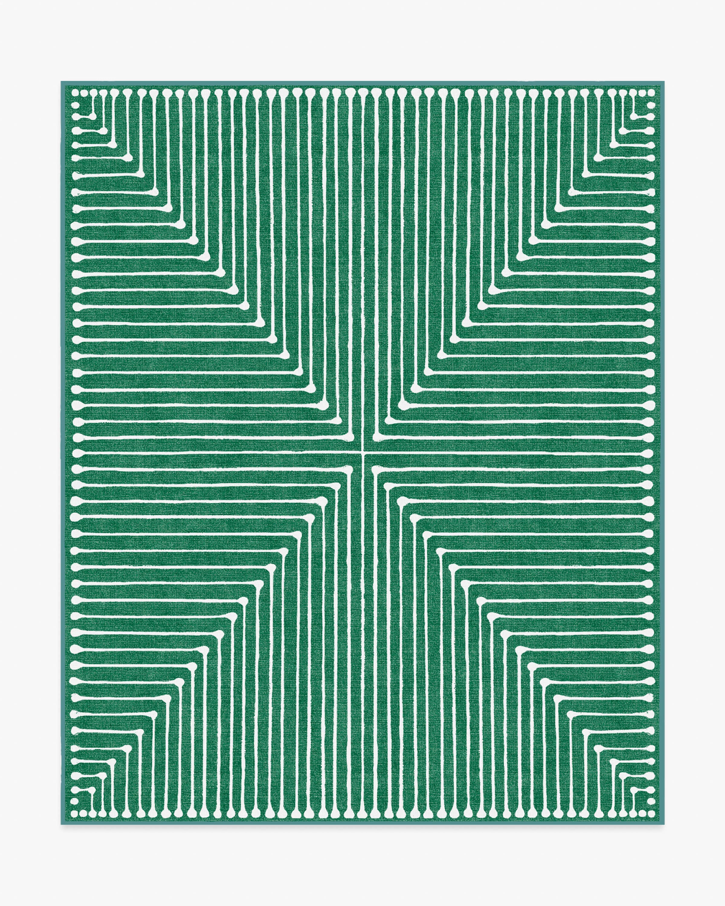 Inkdrop Green Flatwoven Rug by Jonathan Adler - Image 4
