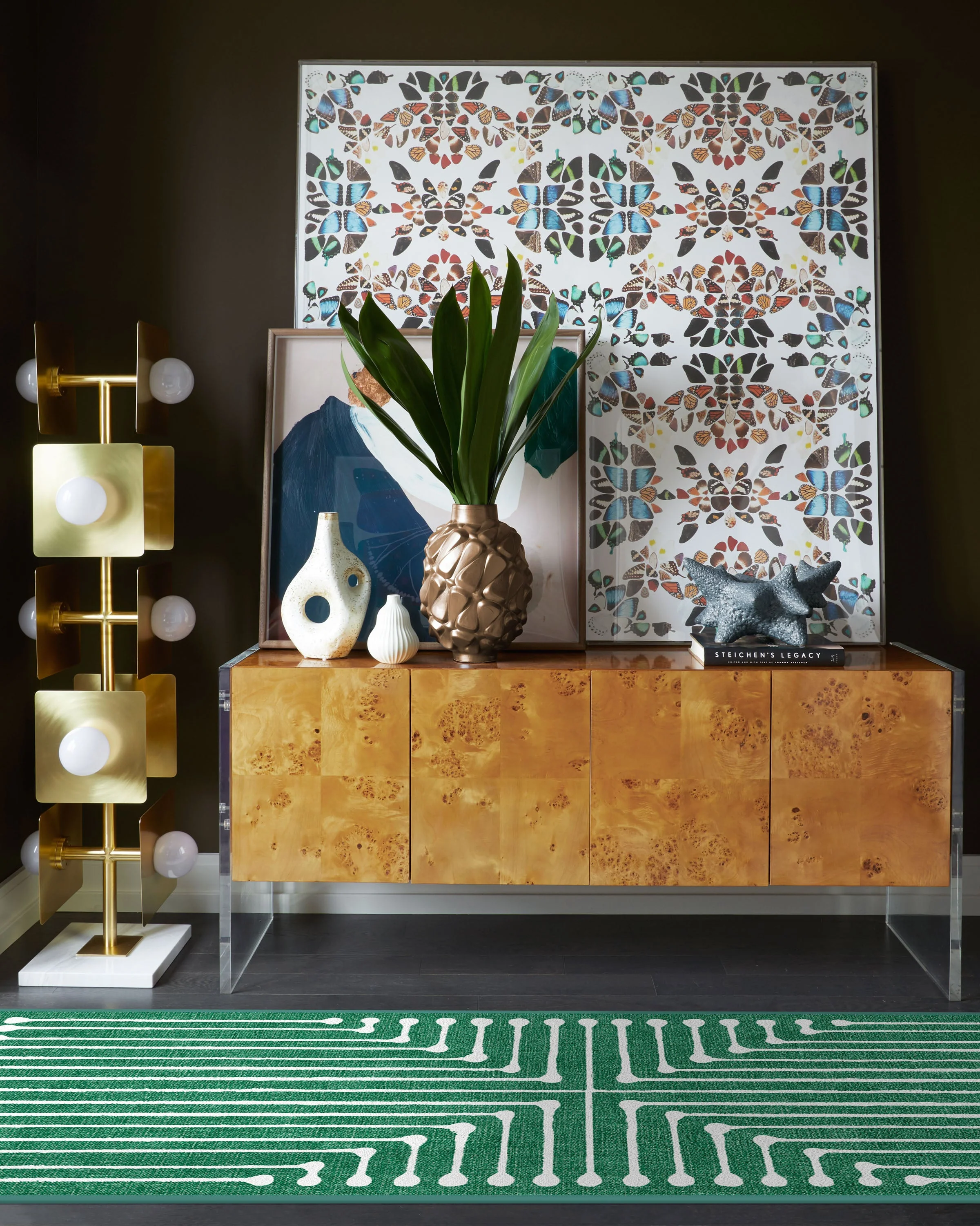 Inkdrop Green Rug by Jonathan Adler - Image 3