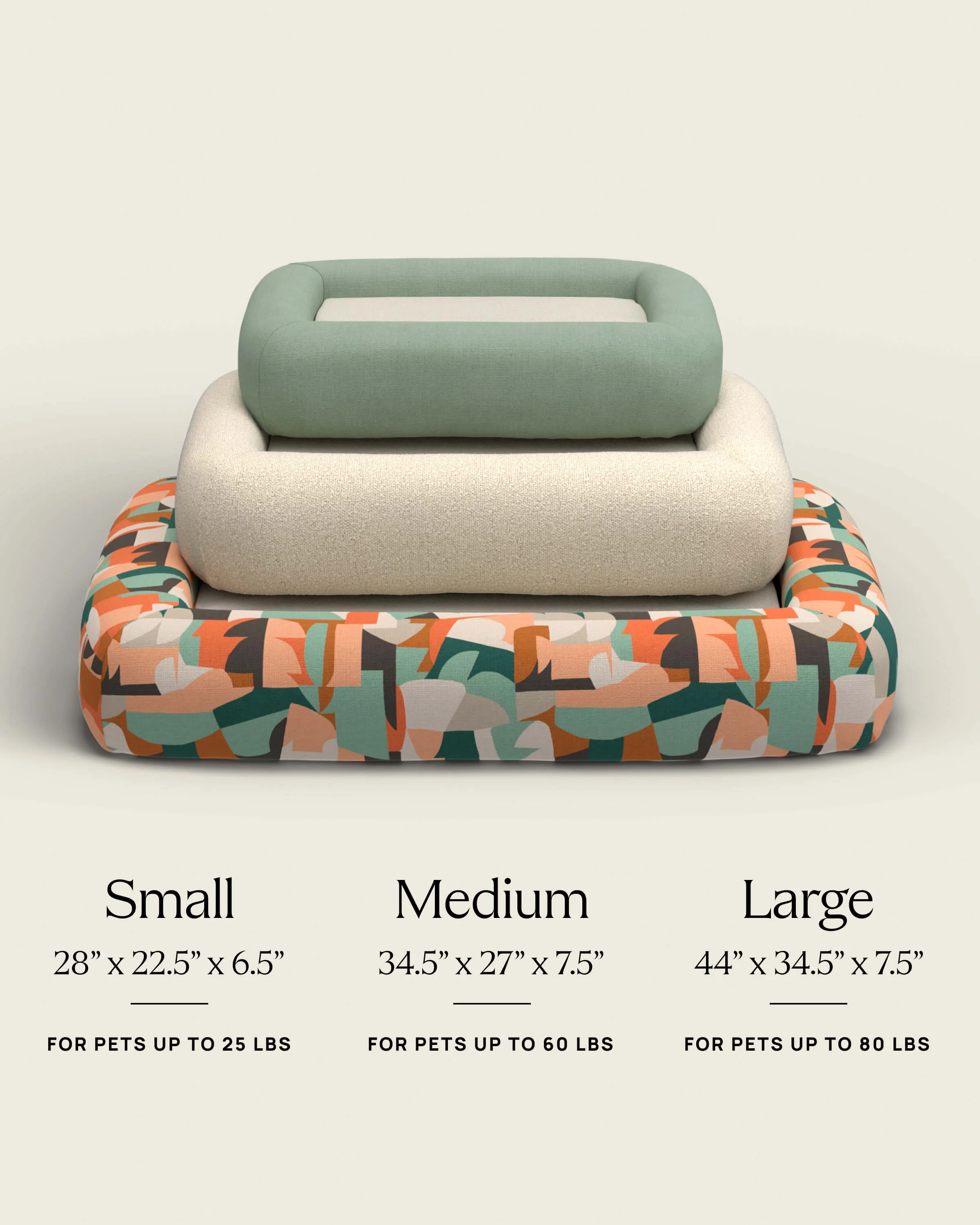 Inkdrop Ivory Woven Bolster Pet Bed by Jonathan Adler - Image 3