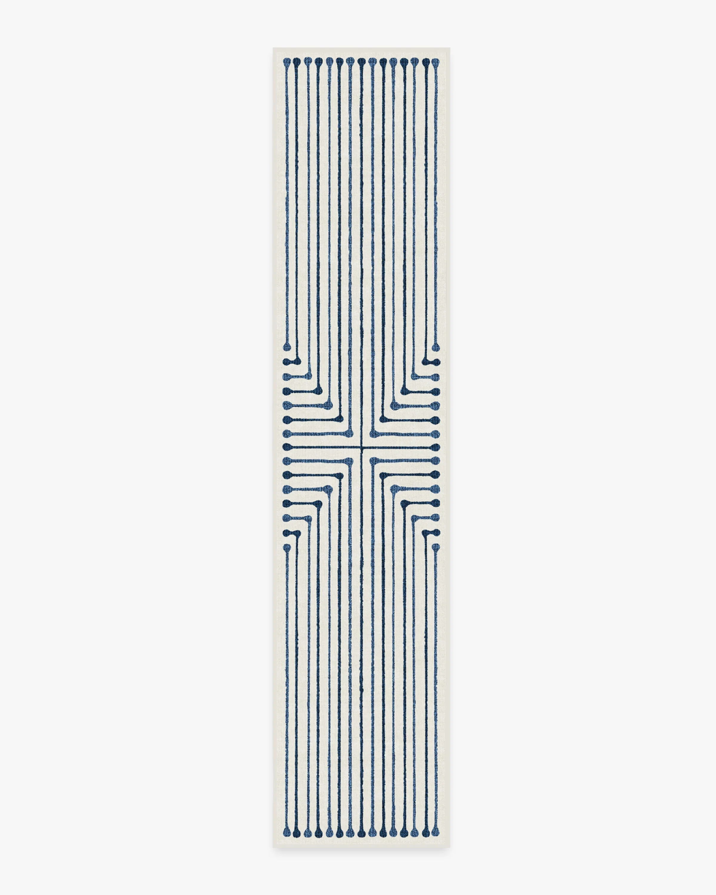 Inkdrop Slate Blue Flatwoven Rug by Jonathan Adler - Image 12
