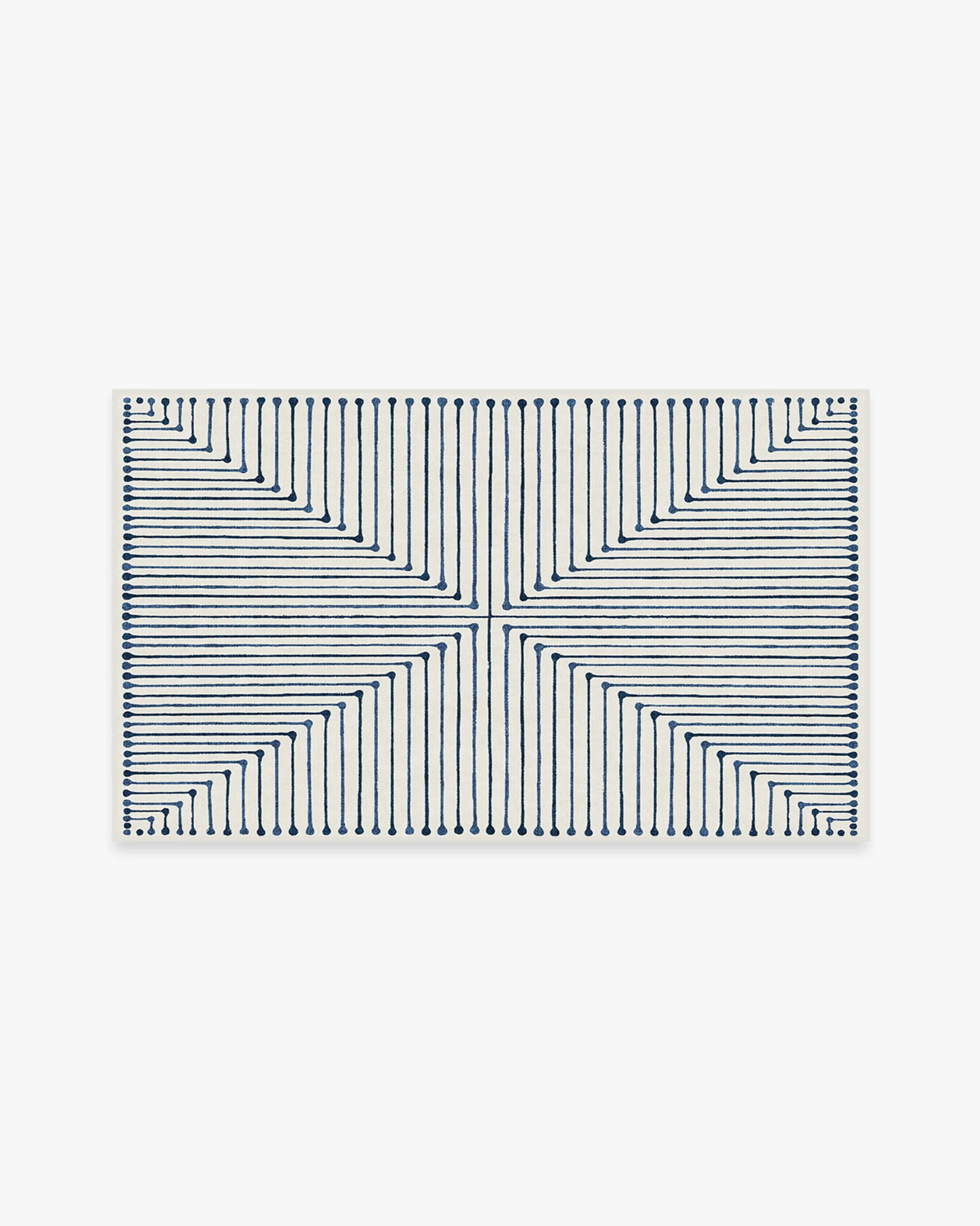 Inkdrop Slate Blue Flatwoven Rug by Jonathan Adler - Image 13