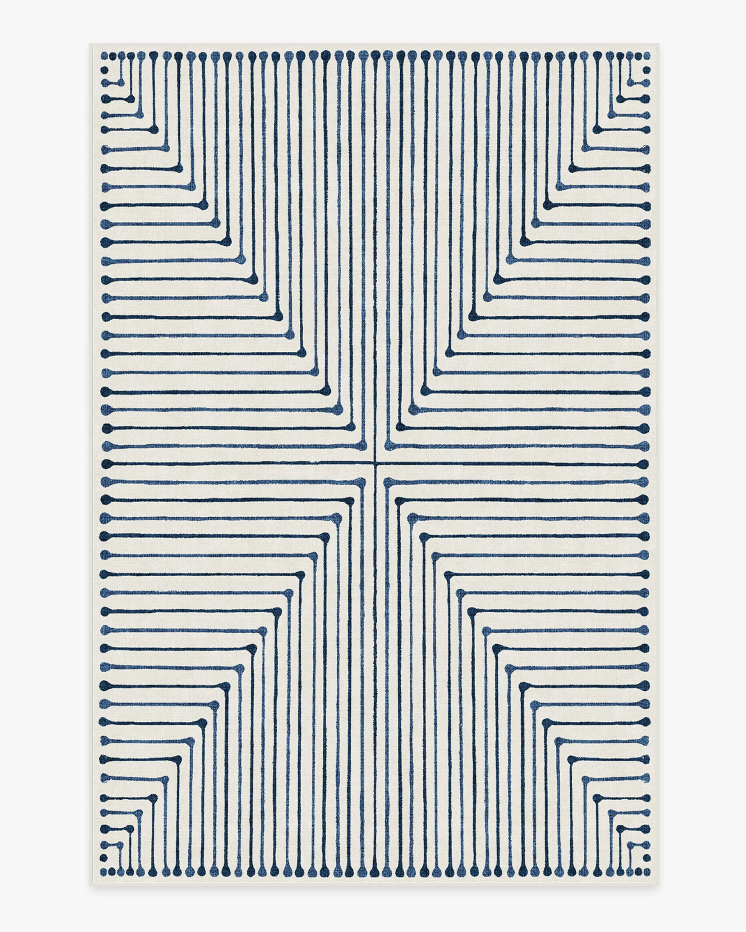 Inkdrop Slate Blue Flatwoven Rug by Jonathan Adler - Image 15