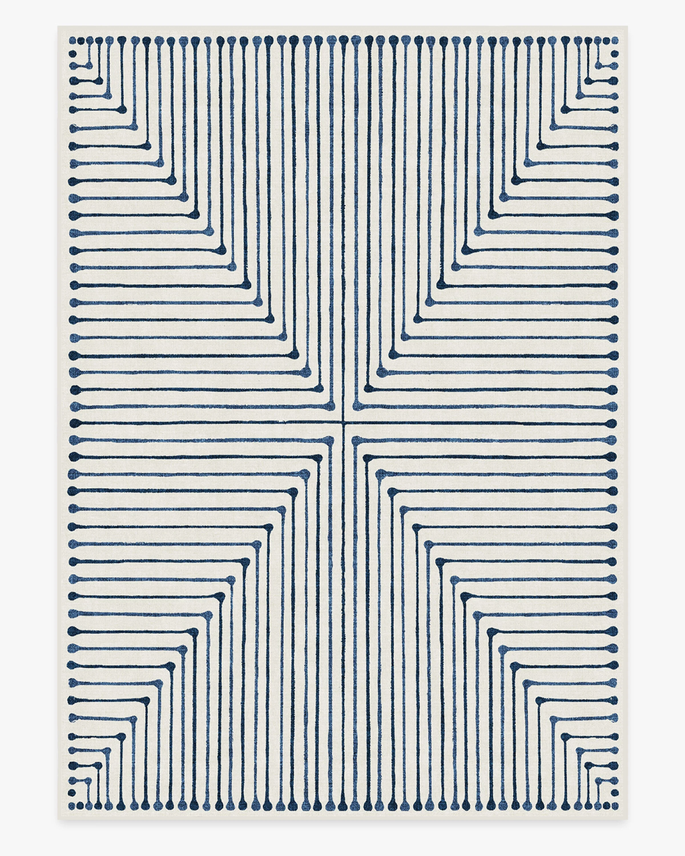 Inkdrop Slate Blue Flatwoven Rug by Jonathan Adler - Image 18