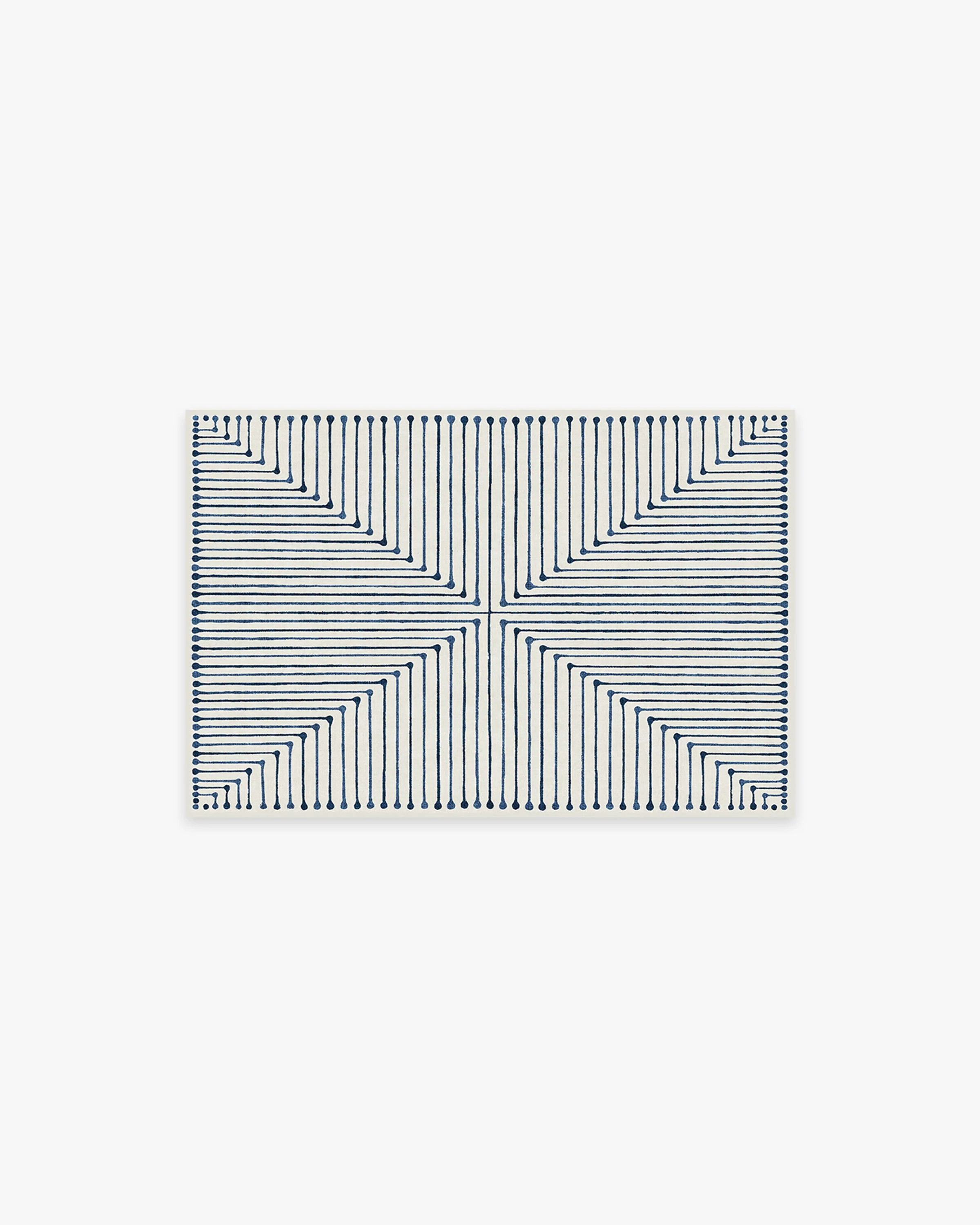 Inkdrop Slate Blue Flatwoven Rug by Jonathan Adler - Image 9