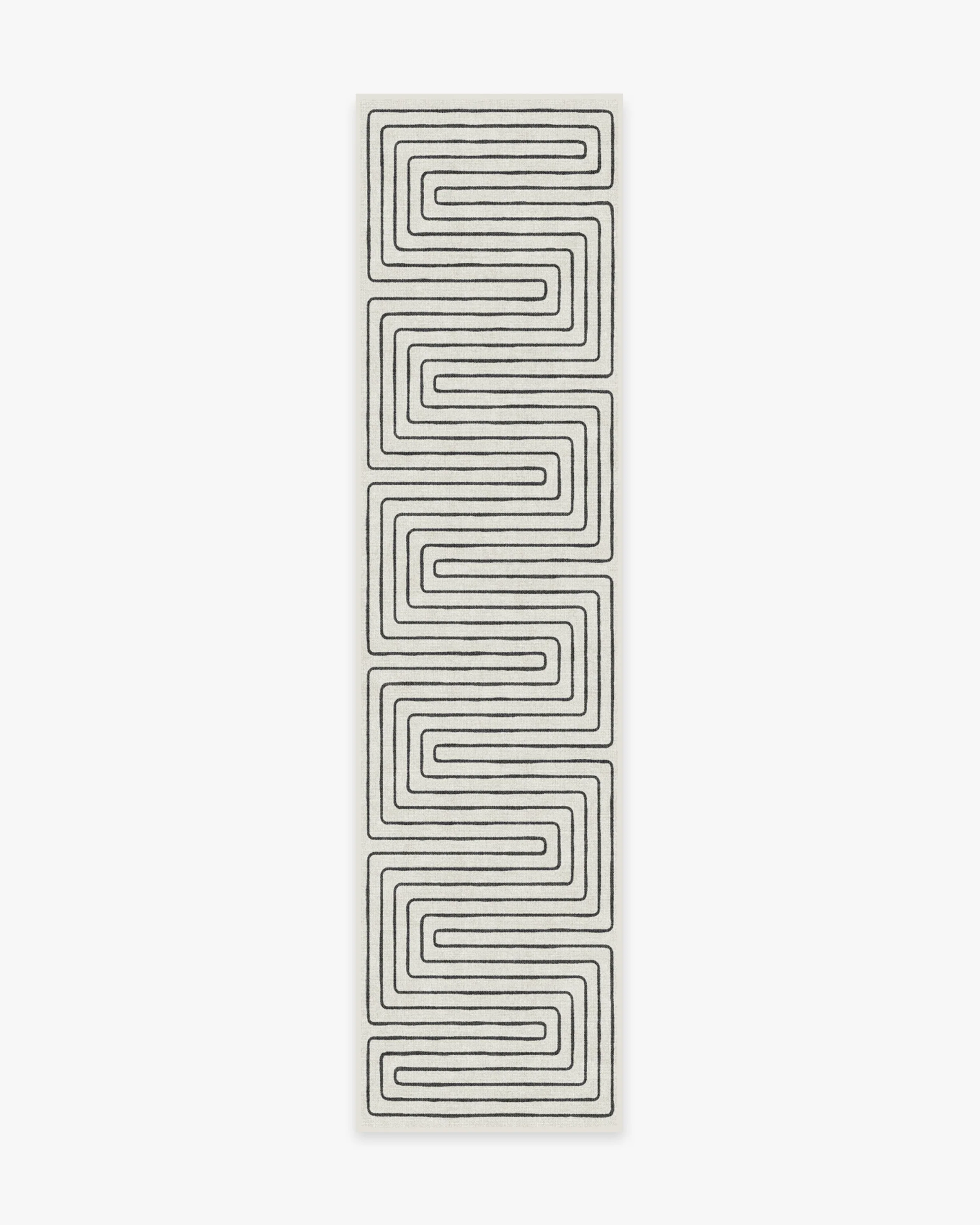 Labyrinth Black & Ivory Flatwoven Rug by Jonathan Adler - Image 11