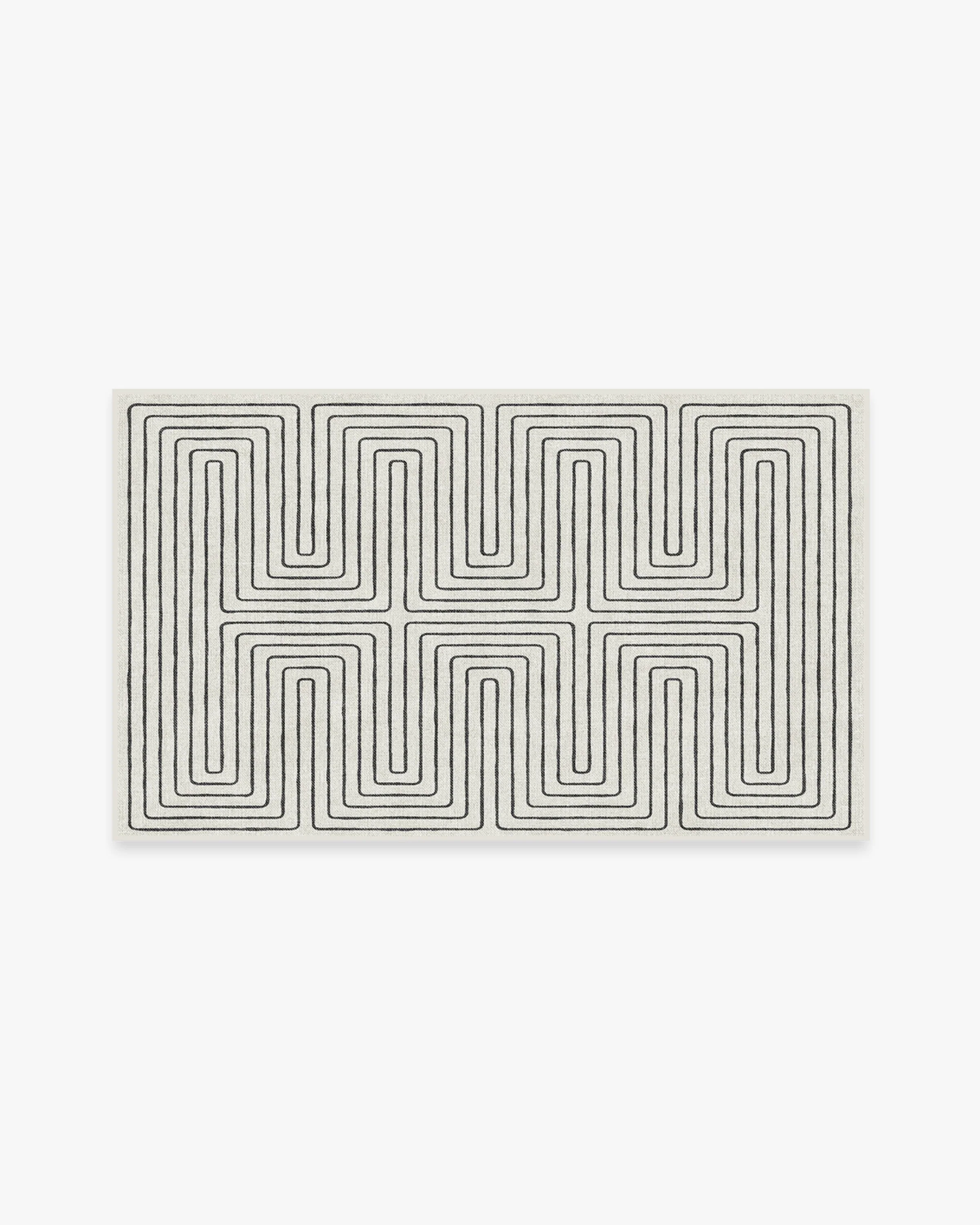 Labyrinth Black & Ivory Flatwoven Rug by Jonathan Adler - Image 13