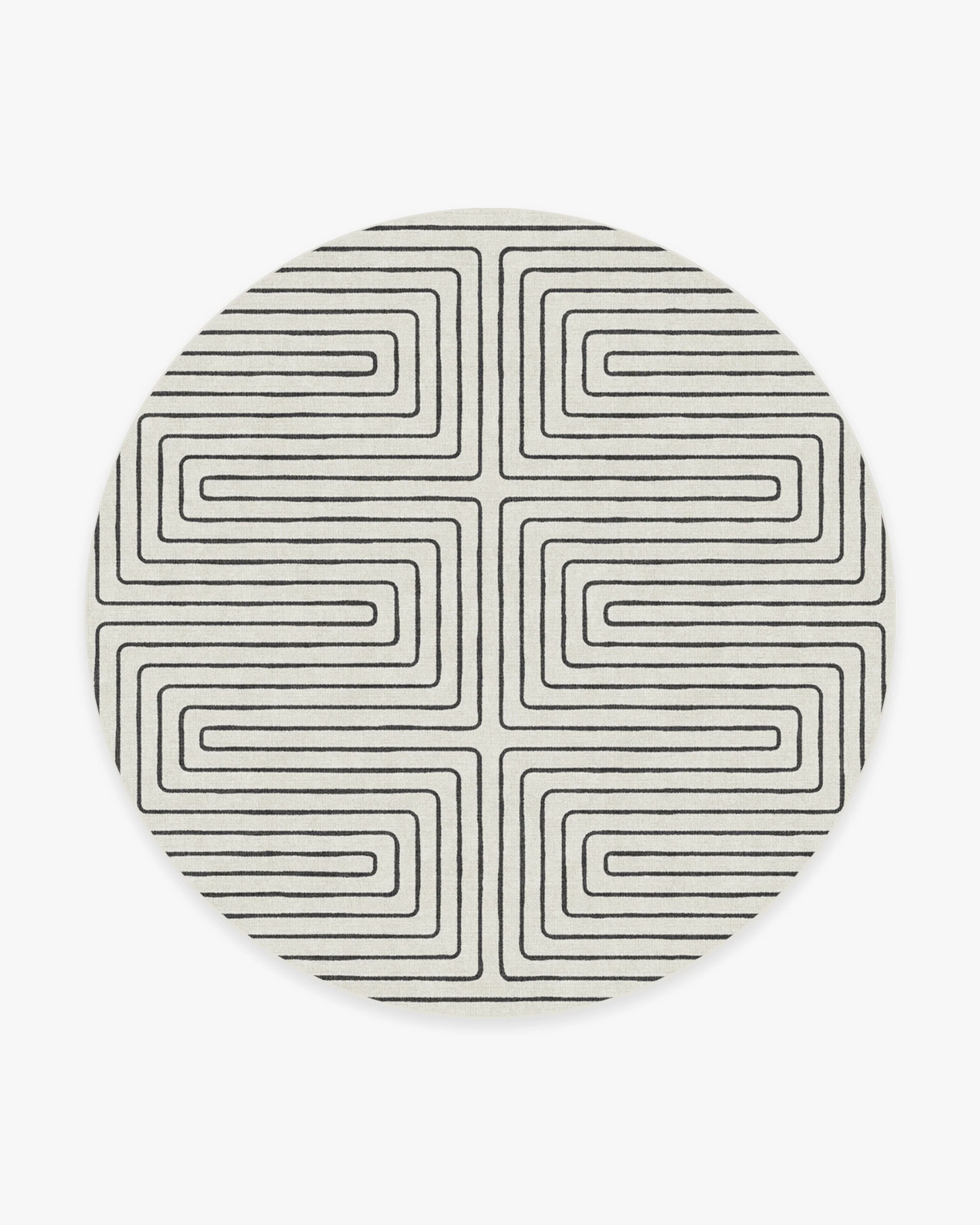 Labyrinth Black & Ivory Flatwoven Rug by Jonathan Adler - Image 20
