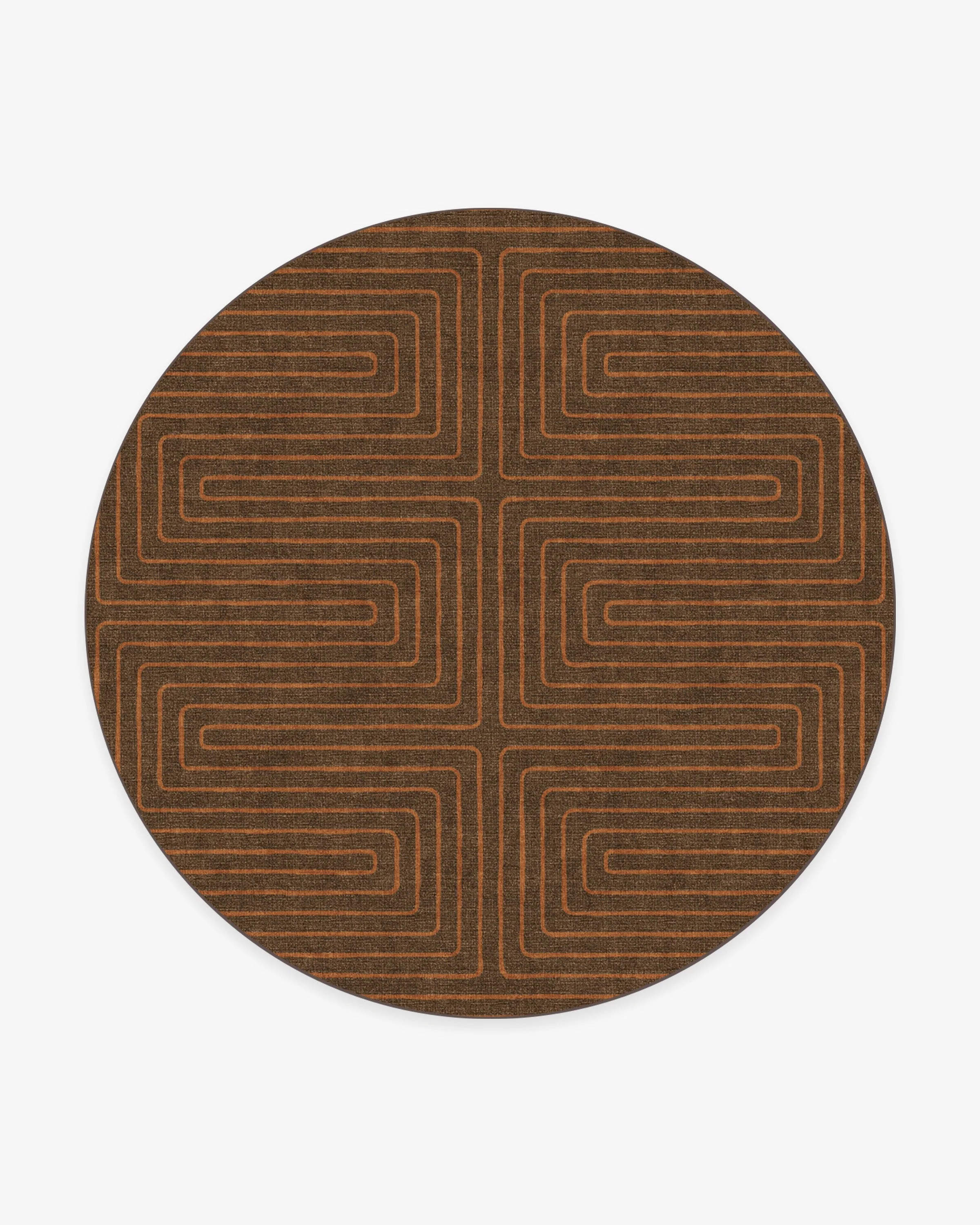 Labyrinth Brown & Orange Flatwoven Rug by Jonathan Adler - Image 20