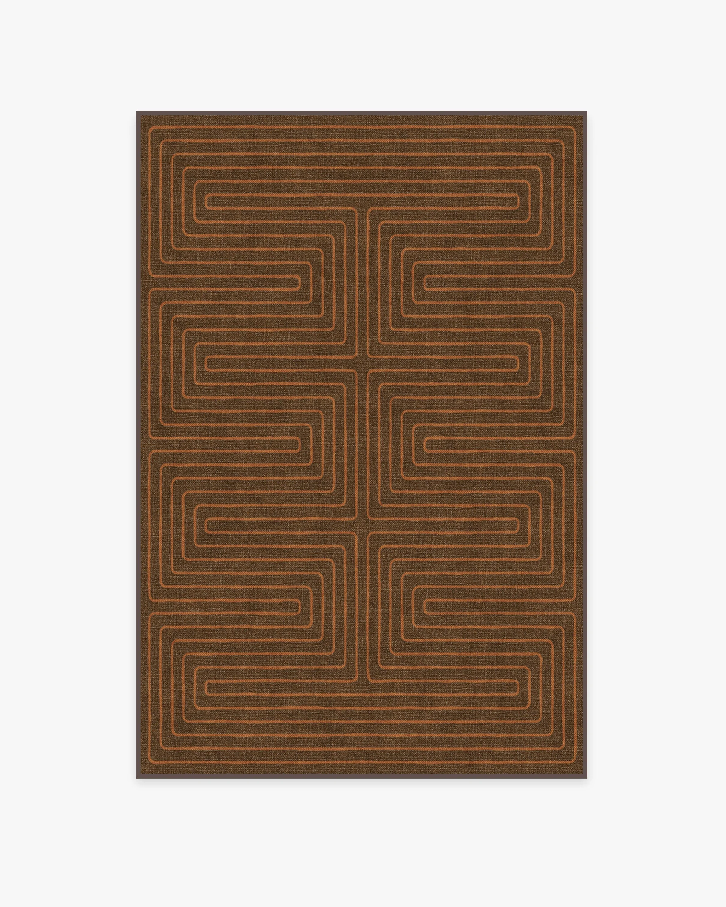 Labyrinth Brown & Orange Rug by Jonathan Adler - Image 7