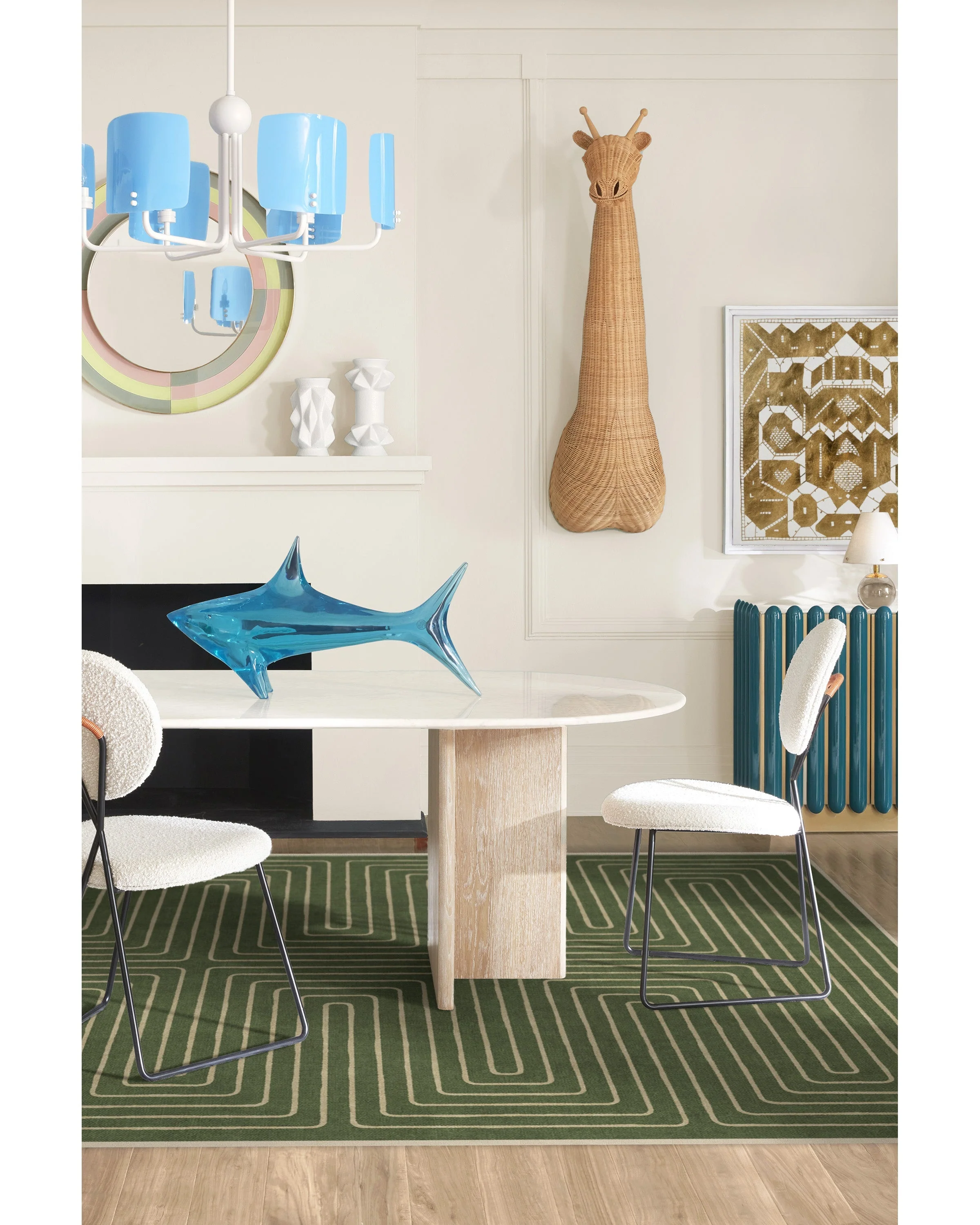 Labyrinth Fern Green Rug by Jonathan Adler - Image 16