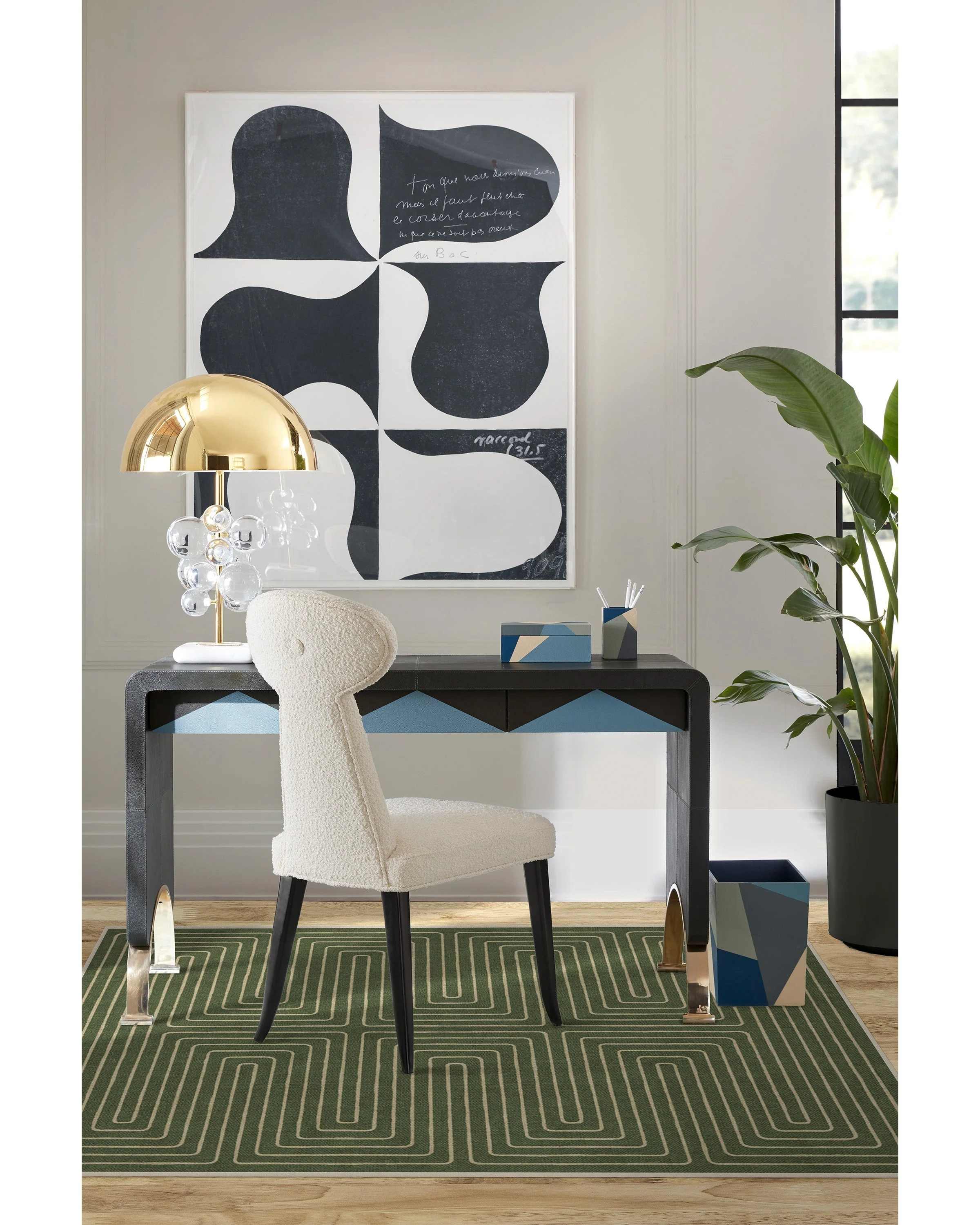 Labyrinth Fern Green Rug by Jonathan Adler - Image 19