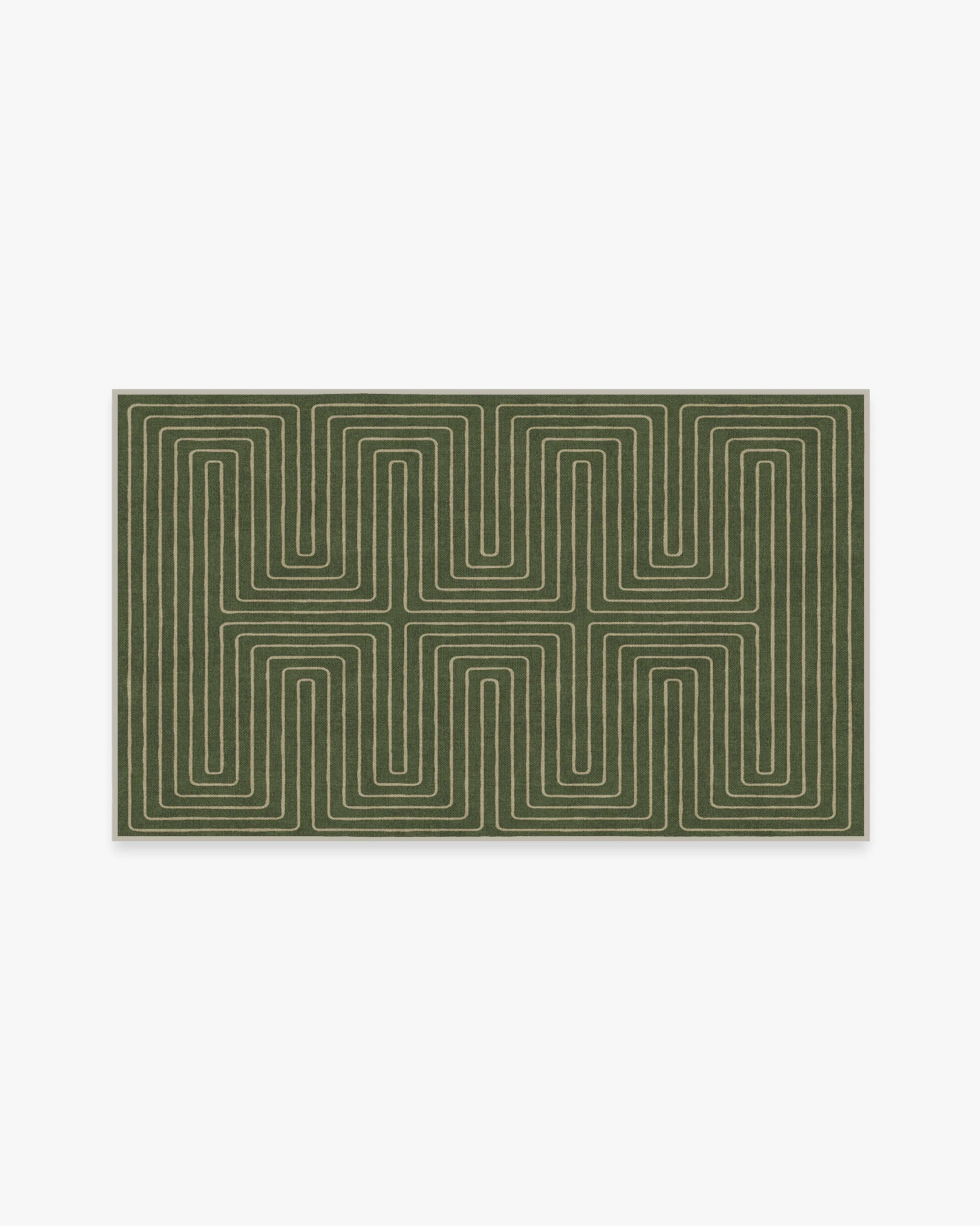 Labyrinth Fern Green Rug by Jonathan Adler - Image 6