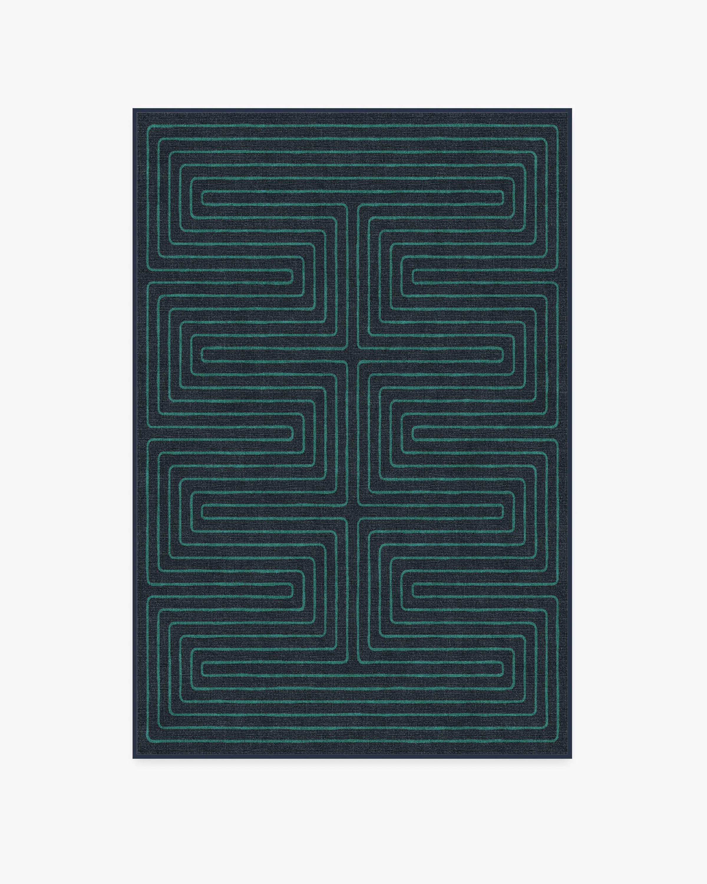 Labyrinth Navy & Teal Flatwoven Rug by Jonathan Adler - Image 14