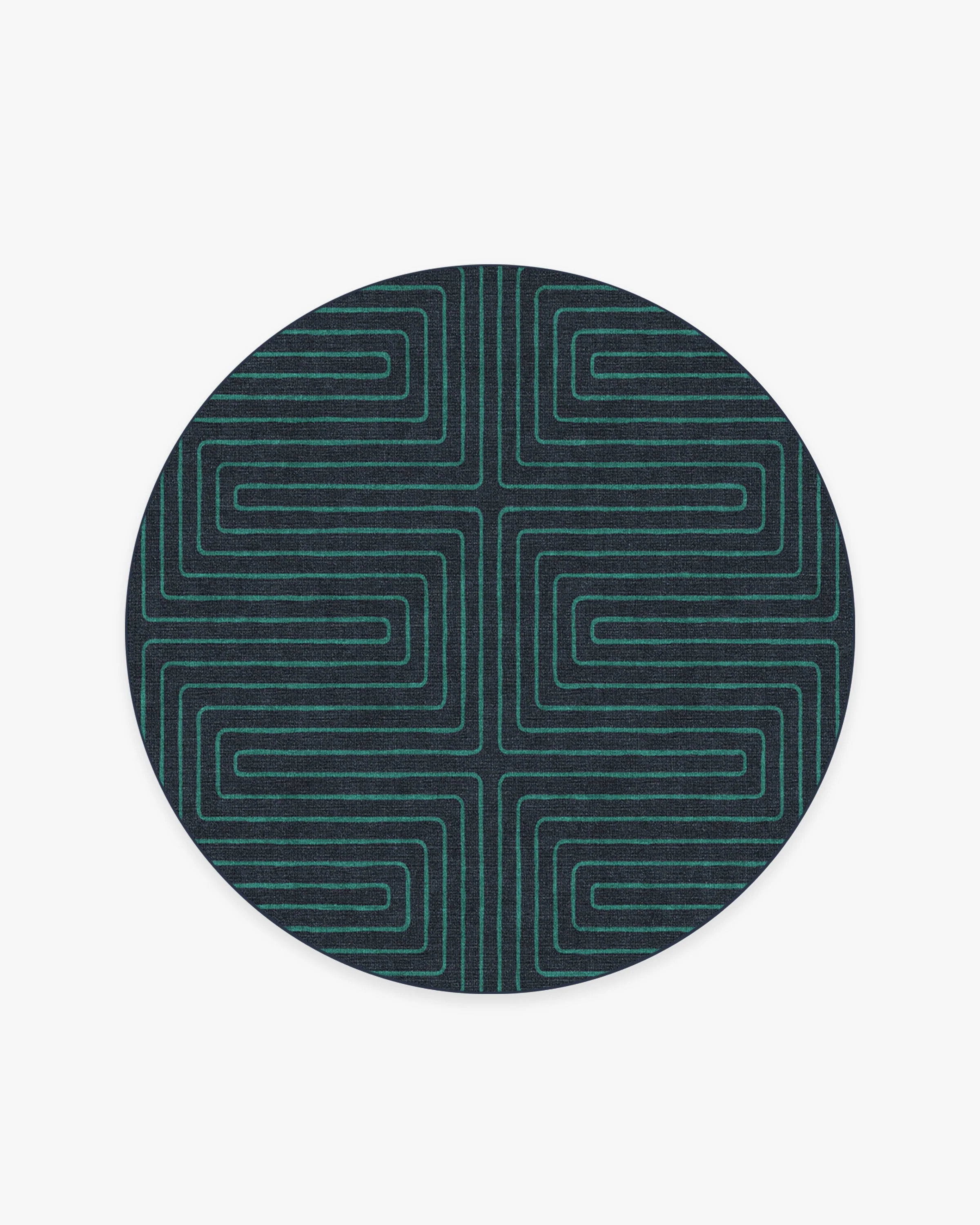 Labyrinth Navy & Teal Flatwoven Rug by Jonathan Adler - Image 19