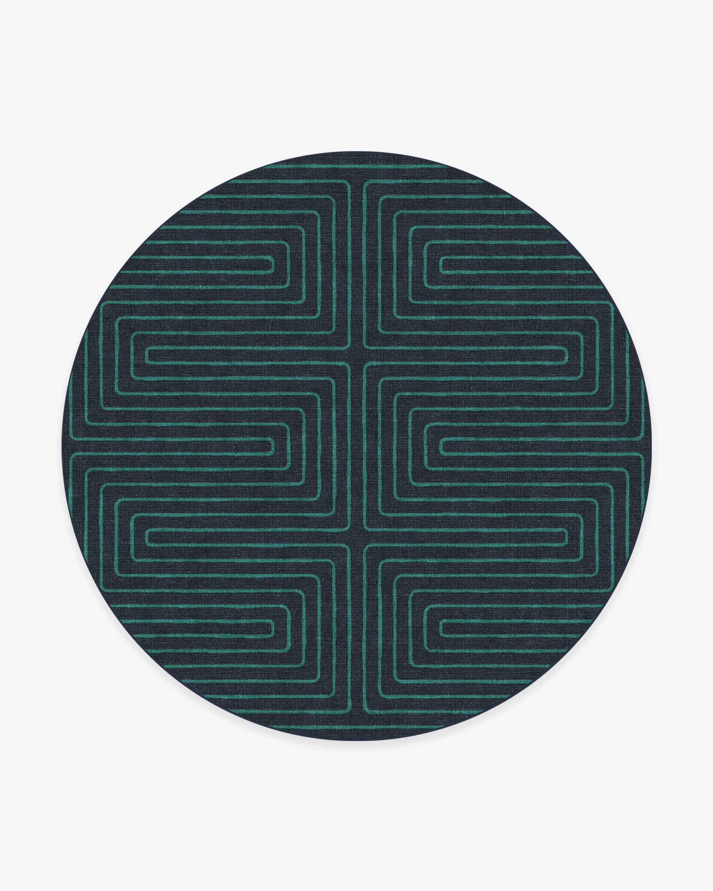 Labyrinth Navy & Teal Flatwoven Rug by Jonathan Adler - Image 20