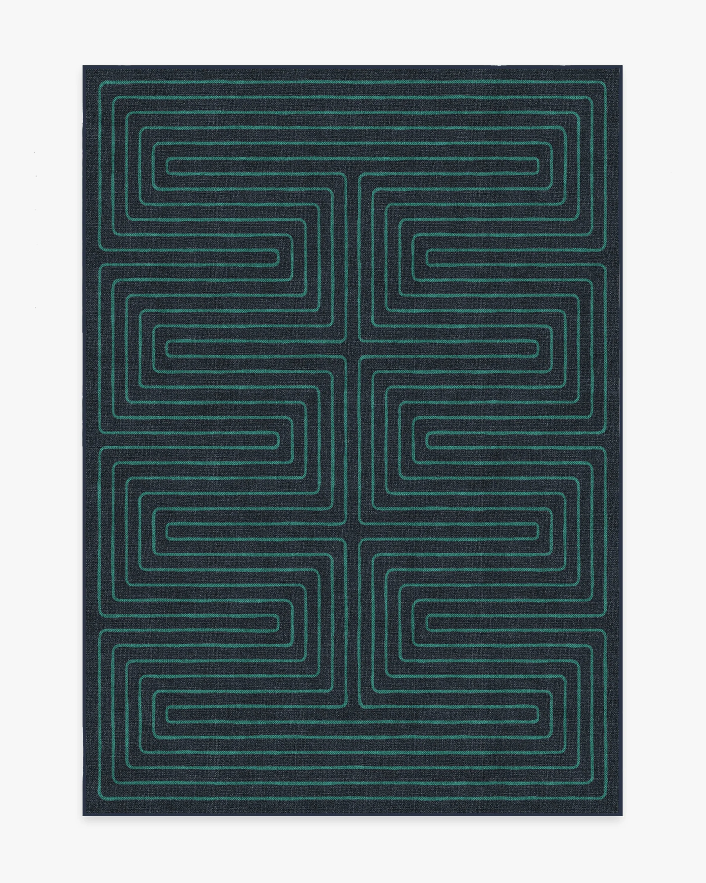 Labyrinth Navy & Teal Rug by Jonathan Adler