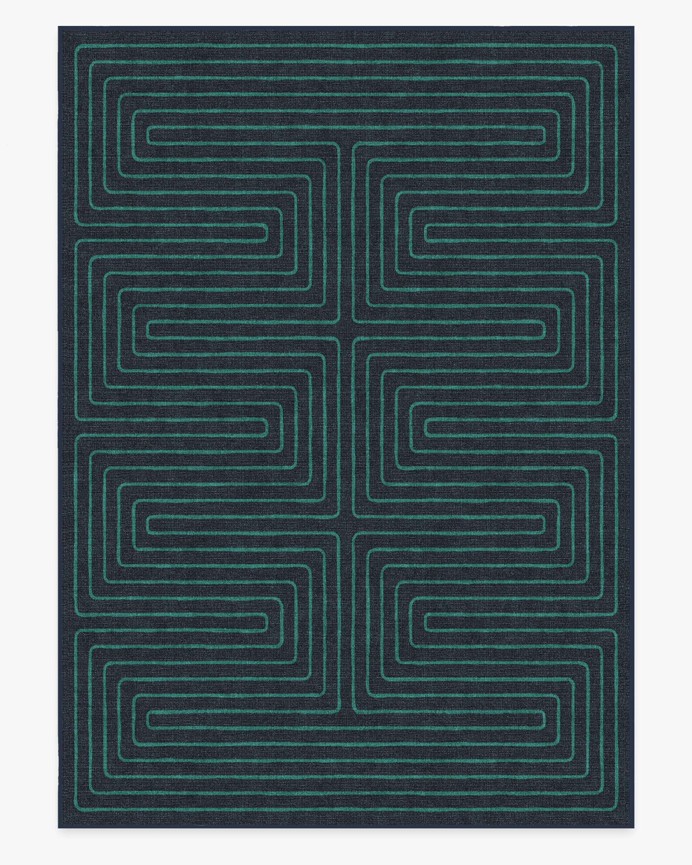Labyrinth Navy & Teal Rug by Jonathan Adler - Image 14