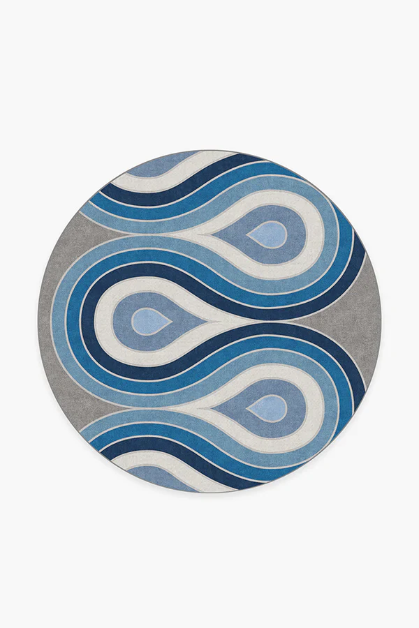 Milano Blue Steel Flatwoven Rug by Jonathan Adler - Image 18