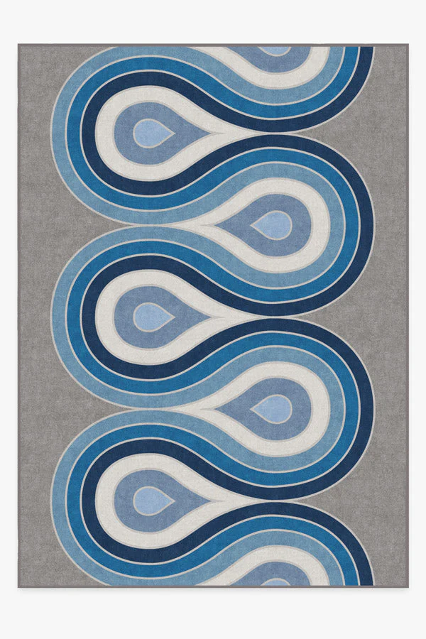 Milano Blue Steel Rug by Jonathan Adler - Image 13