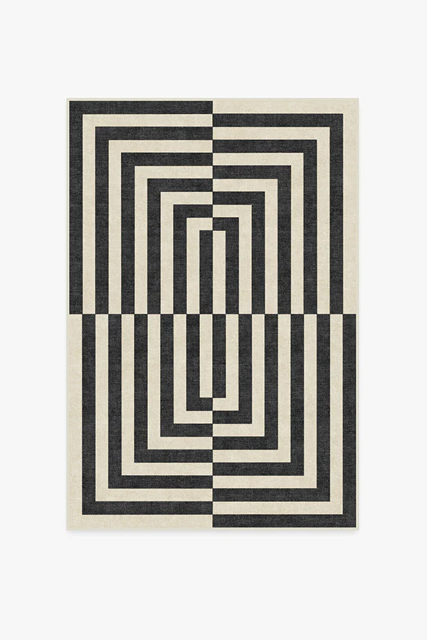 Op Art Charcoal Flatwoven Rug by Jonathan Adler - Image 13