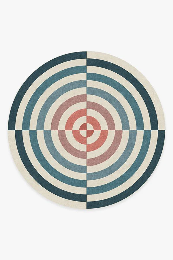 Op Art Teal Flatwoven Rug by Jonathan Adler - Image 19