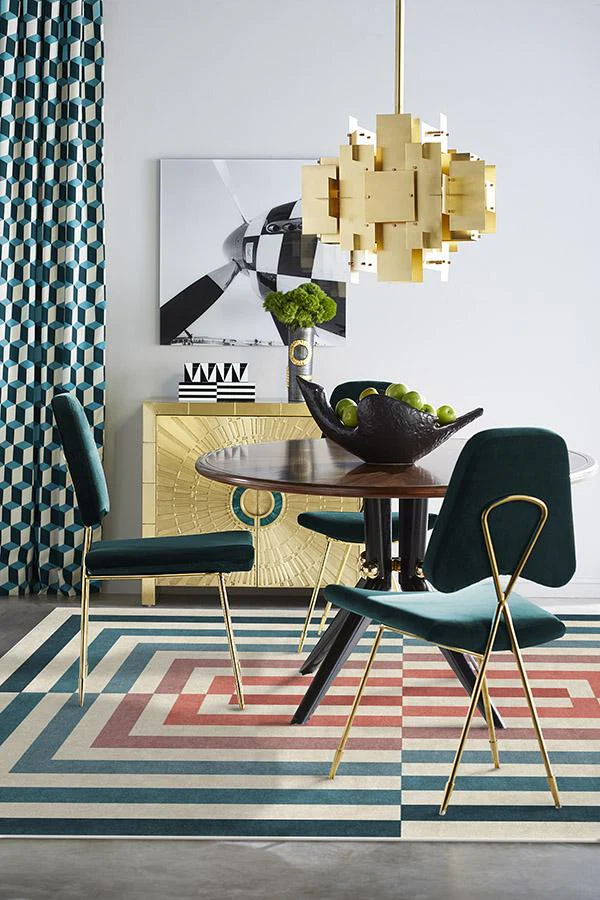 Op Art Teal Rug by Jonathan Adler - Image 15