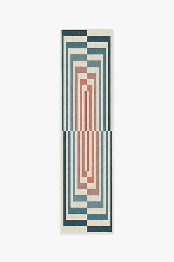 Op Art Teal Rug by Jonathan Adler - Image 4