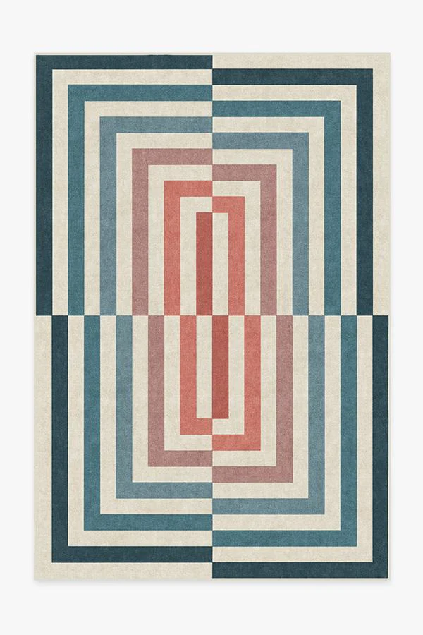 Op Art Teal Rug by Jonathan Adler - Image 7